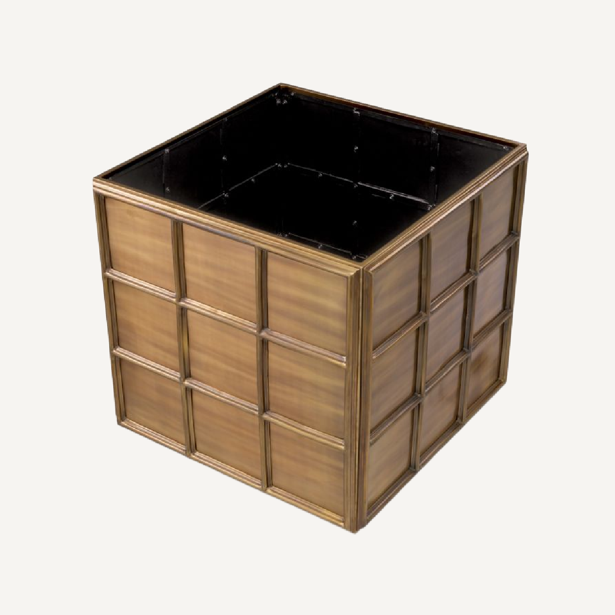 Jardinière carrée en laiton vieilli | Eichholtz Grid L | REMO-HOME, mobilier et décoration d'intérieur