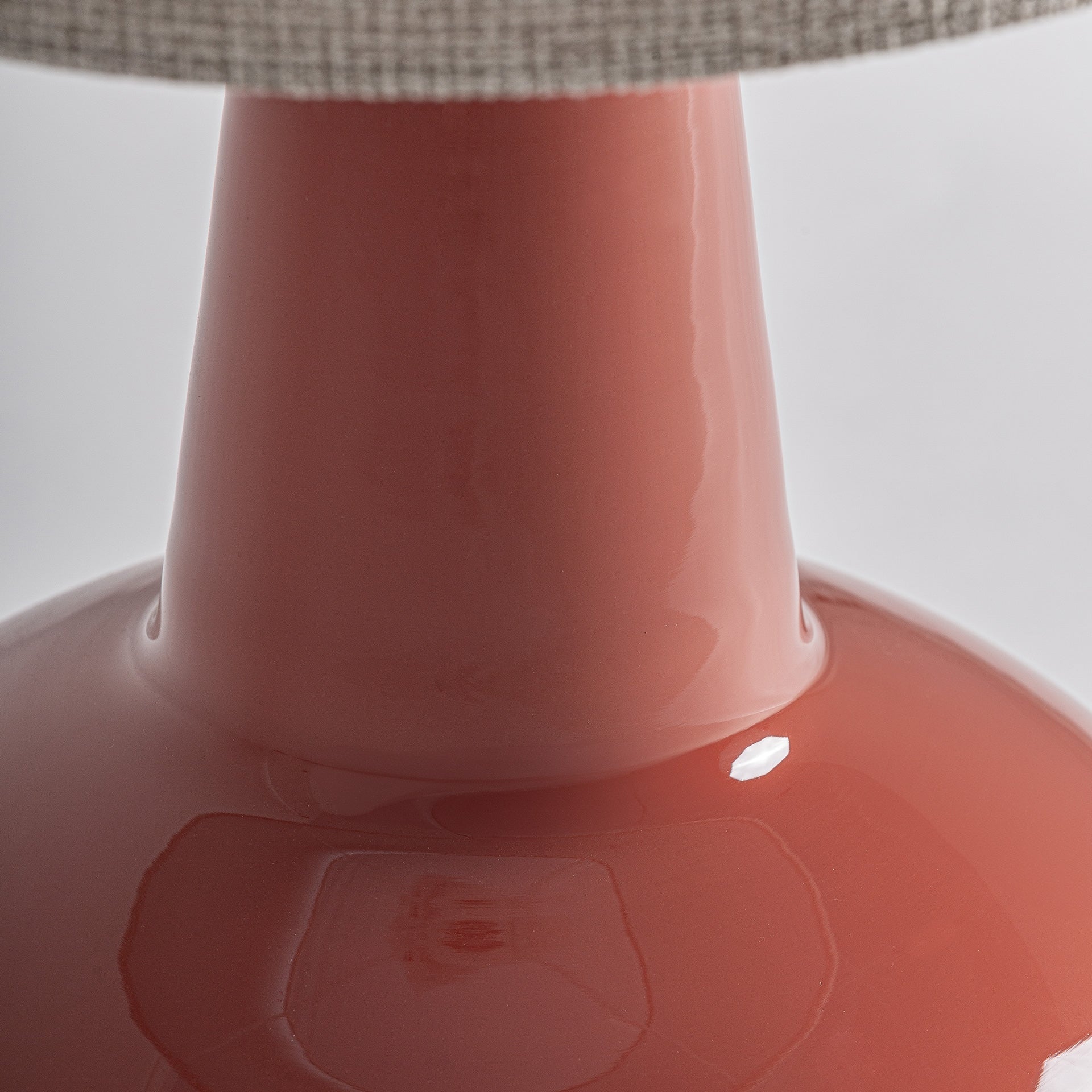 Lampe de salon verre terracotta lin beige | VICAL Leska | REMO-HOME, mobilier design et décoration d'intérieur