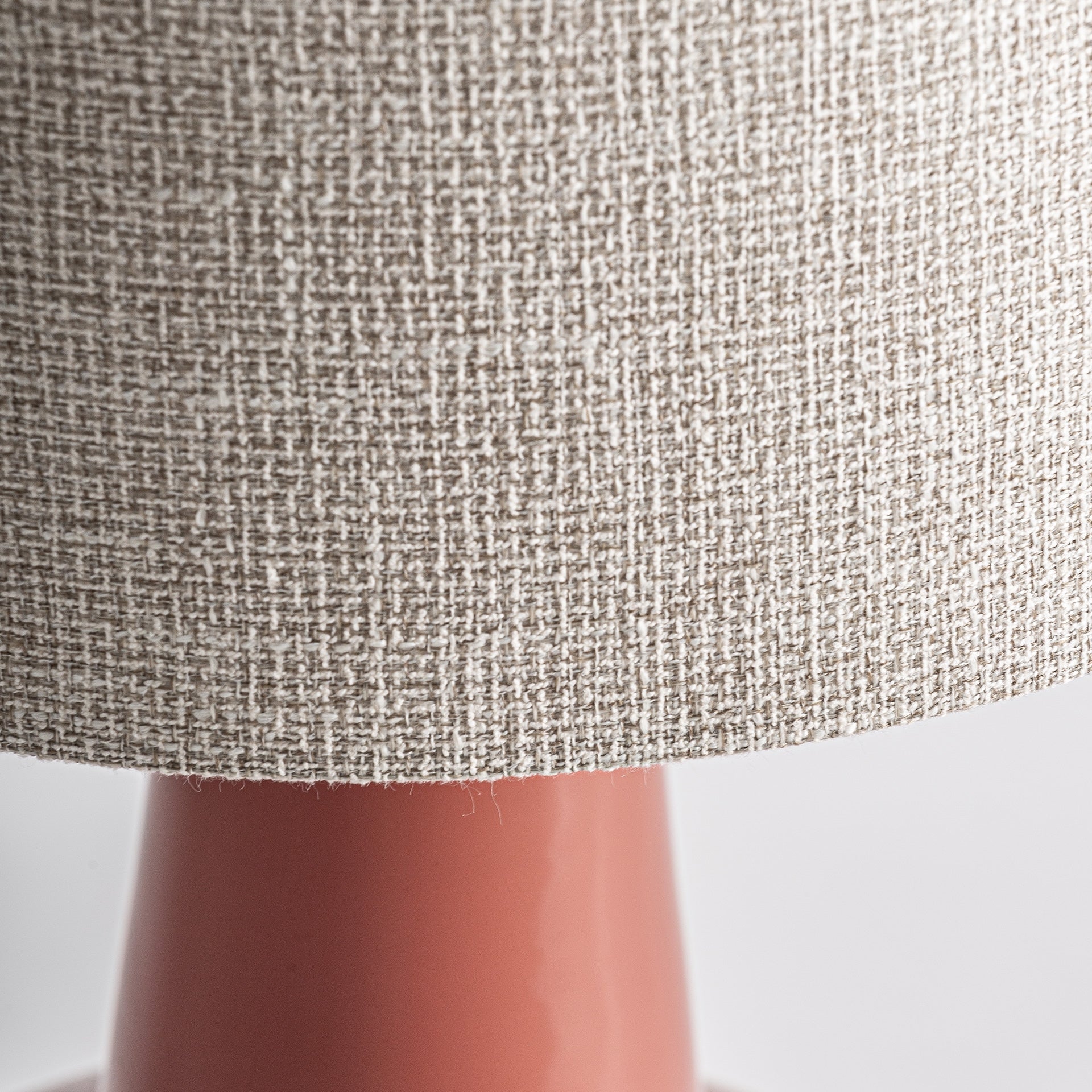 Lampe de salon verre terracotta lin beige | VICAL Leska | REMO-HOME, mobilier design et décoration d'intérieur