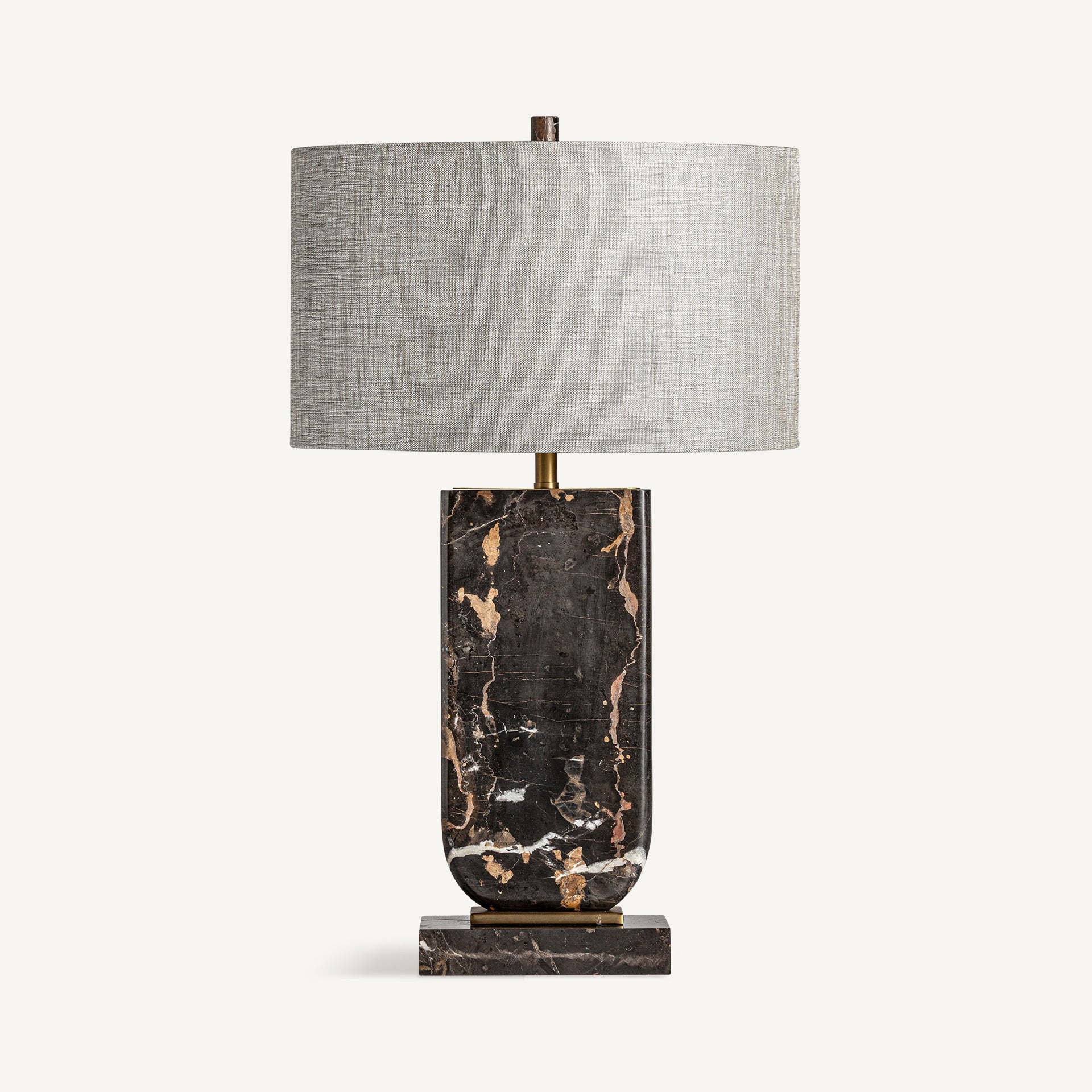 Lampe de table en marbre noir et marron | Vical Chulos | REMO-HOME, mobilier et décoration d'intérieur