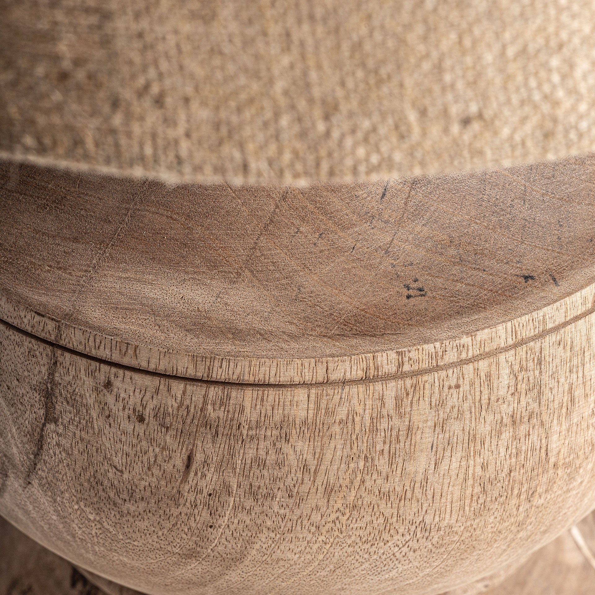 Lampe de table géométrique bois de manguier et jute | VICAL | REMO-HOME, mobilier design et décoration d'intérieur