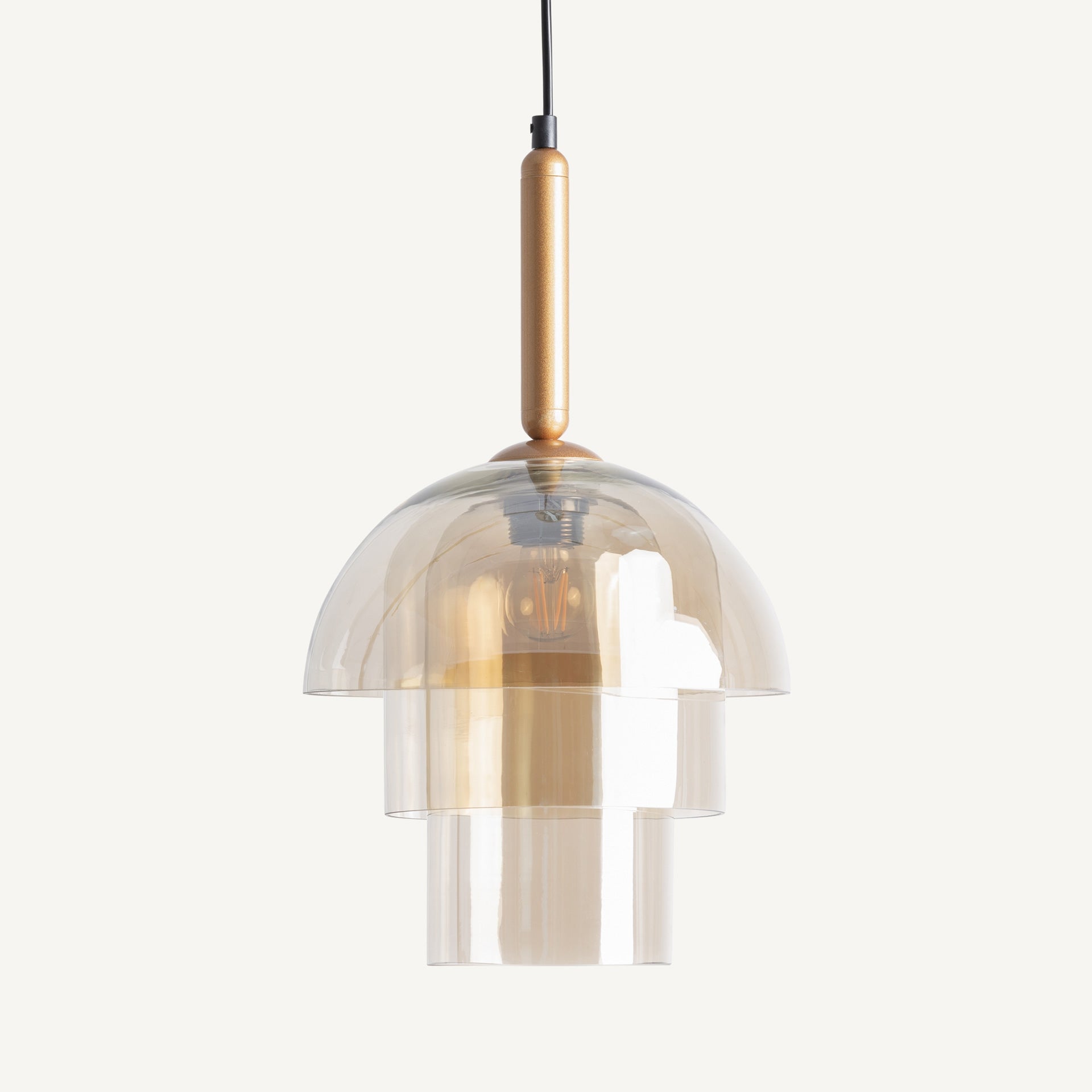 Lustre Crystal Gris Fumé Acier Doré | VICAL Shija | REMO-HOME, mobilier design et décoration d'intérieur