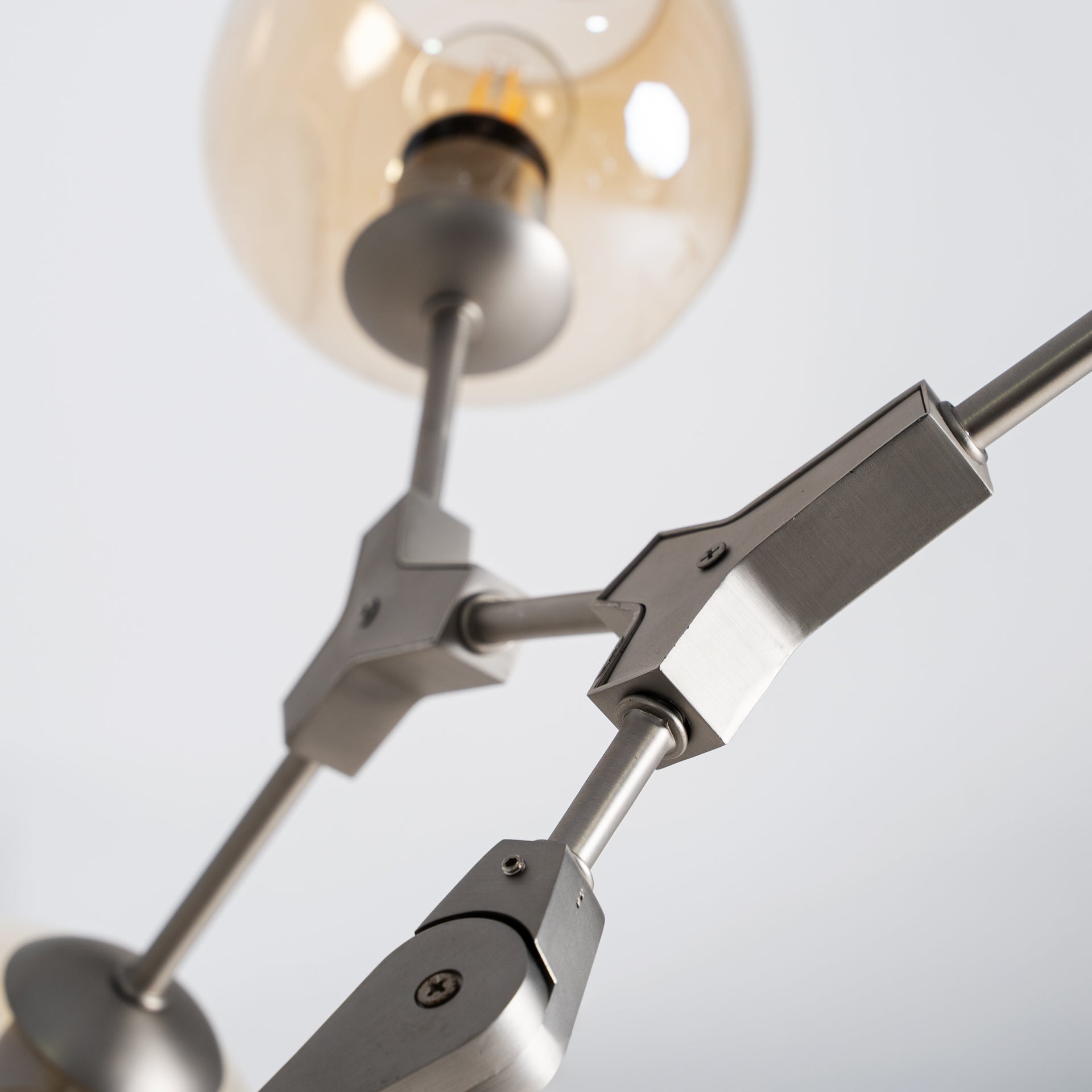 Lustre acier argenté et verre ambré | VICAL Jhana | REMO-HOME, mobilier design et décoration d'intérieur