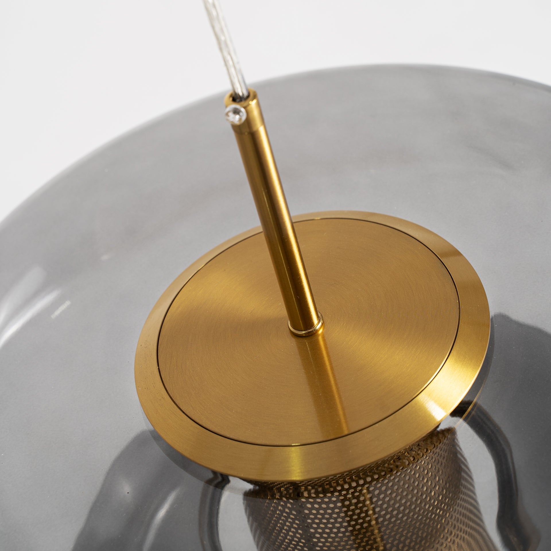 Lustre art déco verre gris translucide et or | VICAL Gala | REMO-HOME, mobilier design et décoration d'intérieur