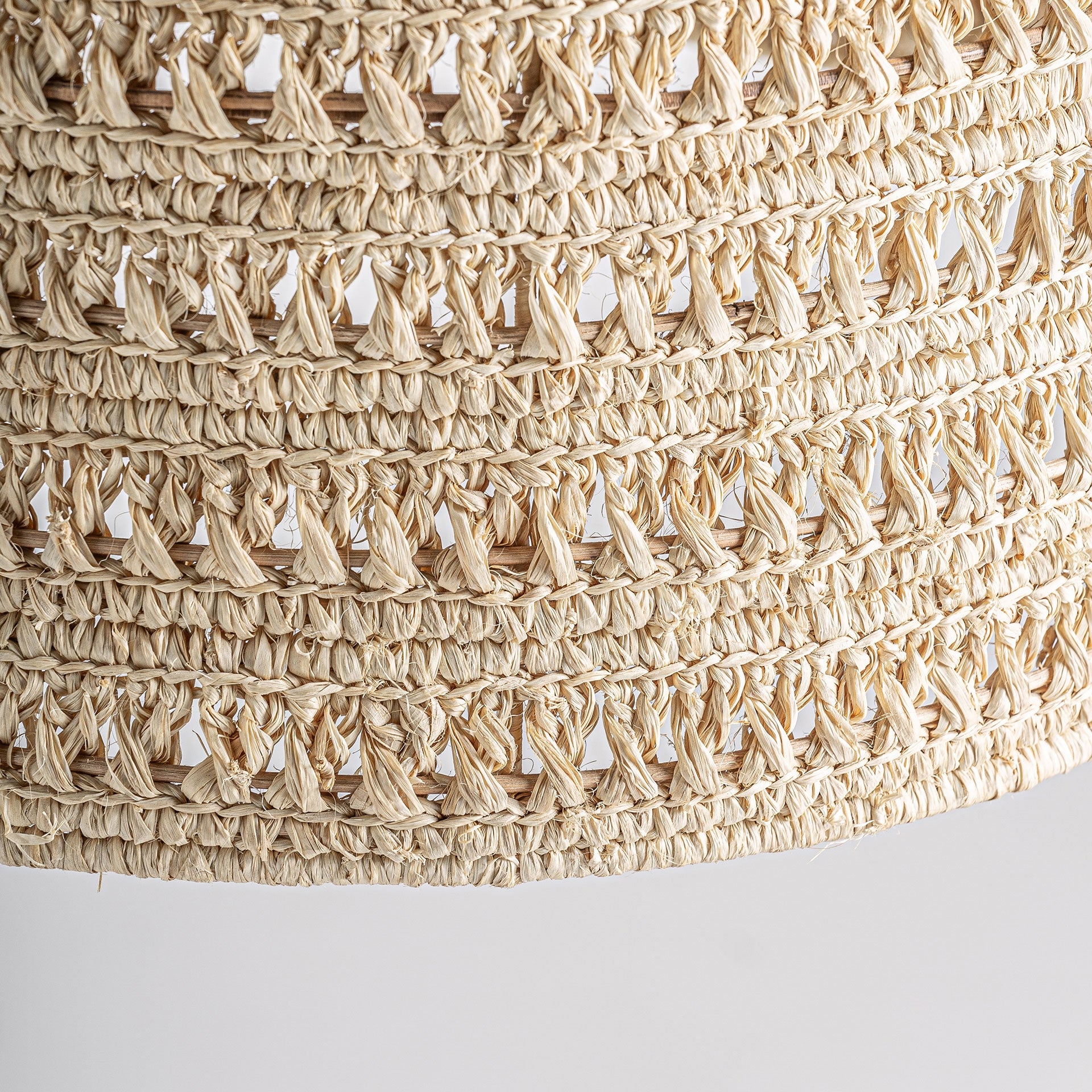 Lustre boho set 3 fibre naturelle crème | VICAL | REMO-HOME, mobilier design et décoration d'intérieur