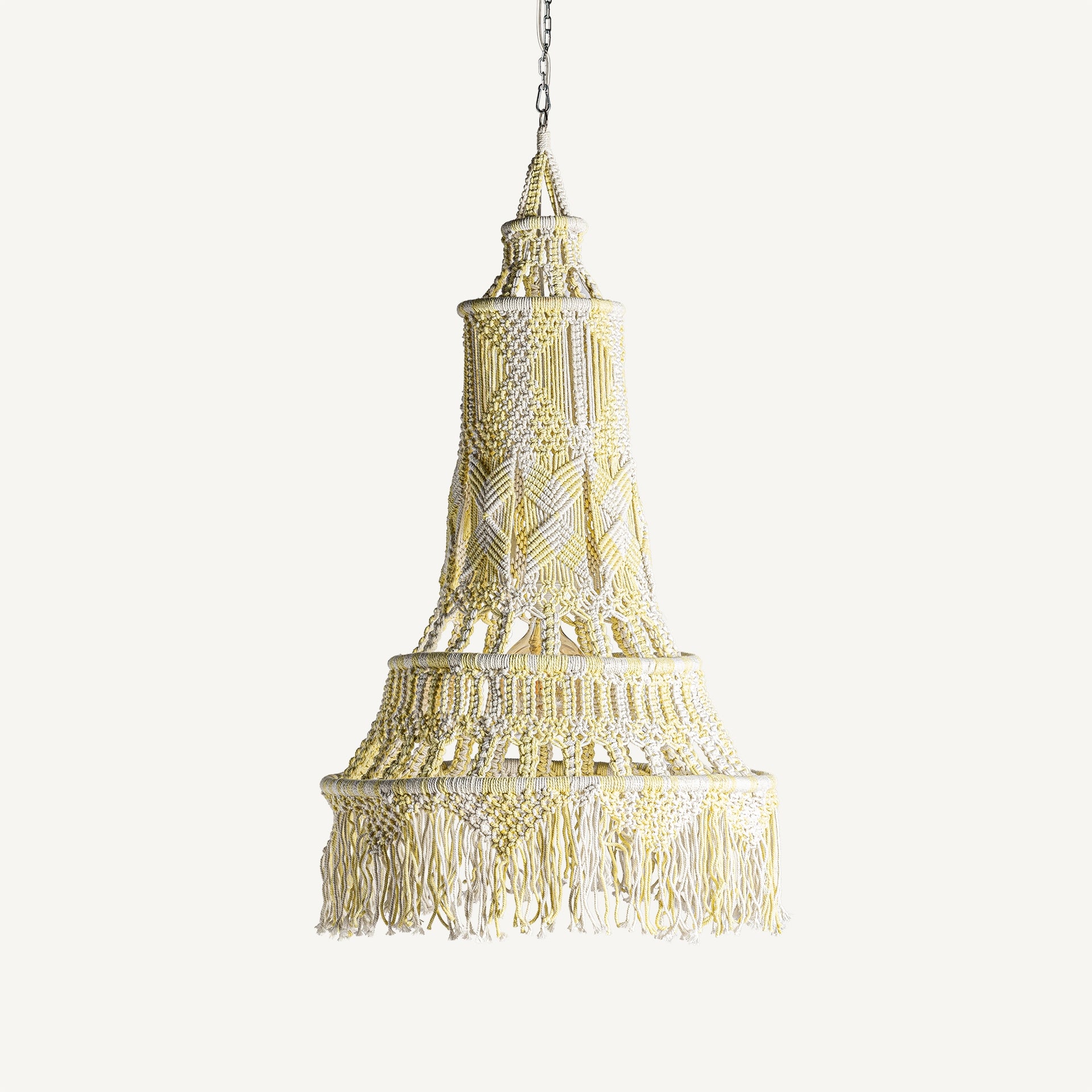 Lustre coton blanc style ethnique | VICAL | REMO-HOME, mobilier design et décoration d'intérieur