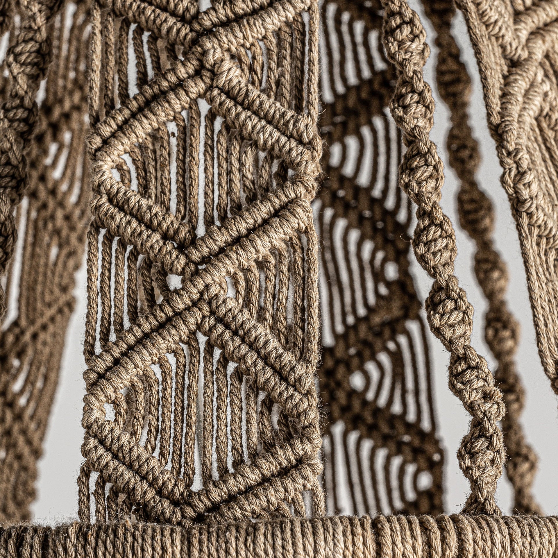 Lustre coton marron style ethnique | VICAL | REMO-HOME, mobilier design et décoration d'intérieur