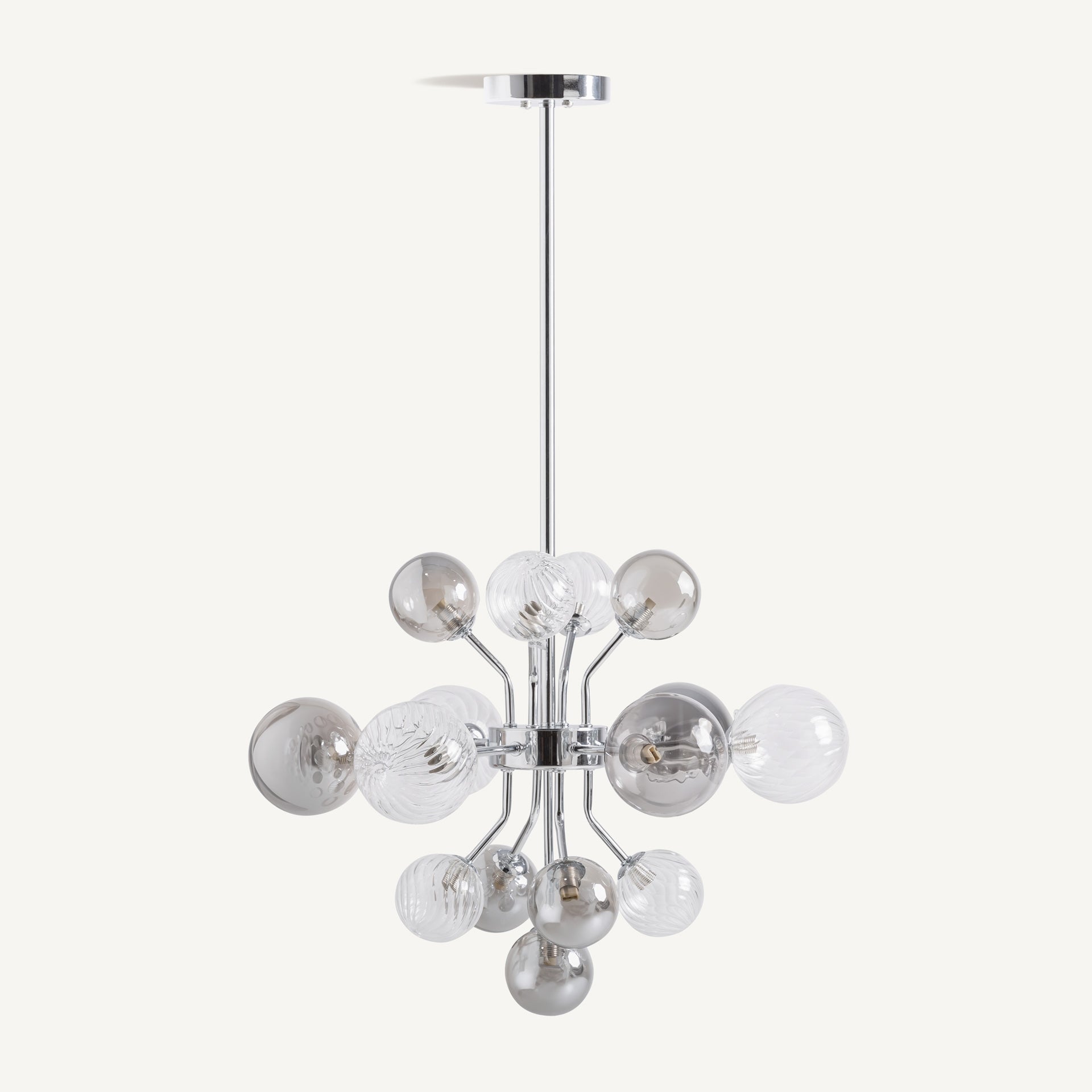 Lustre crystal gris fumé acier argent | VICAL Carla | REMO-HOME, mobilier design et décoration d'intérieur
