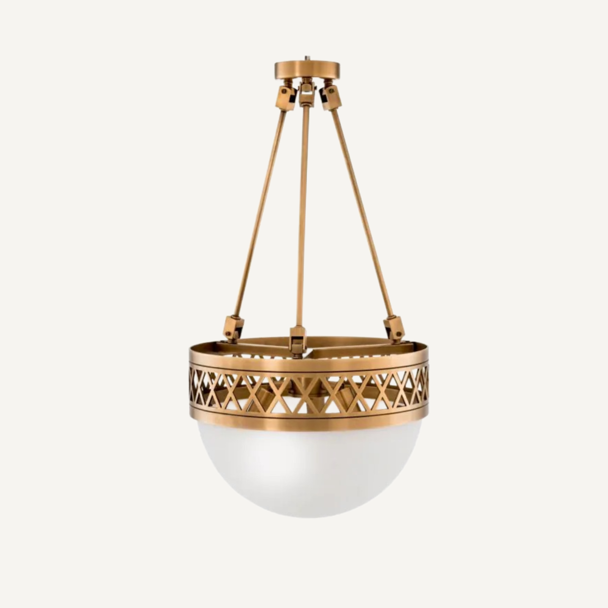 Lustre doré en verre blanc | Eichholtz Bistroquette | REMO-HOME, mobilier et décoration d'intérieur