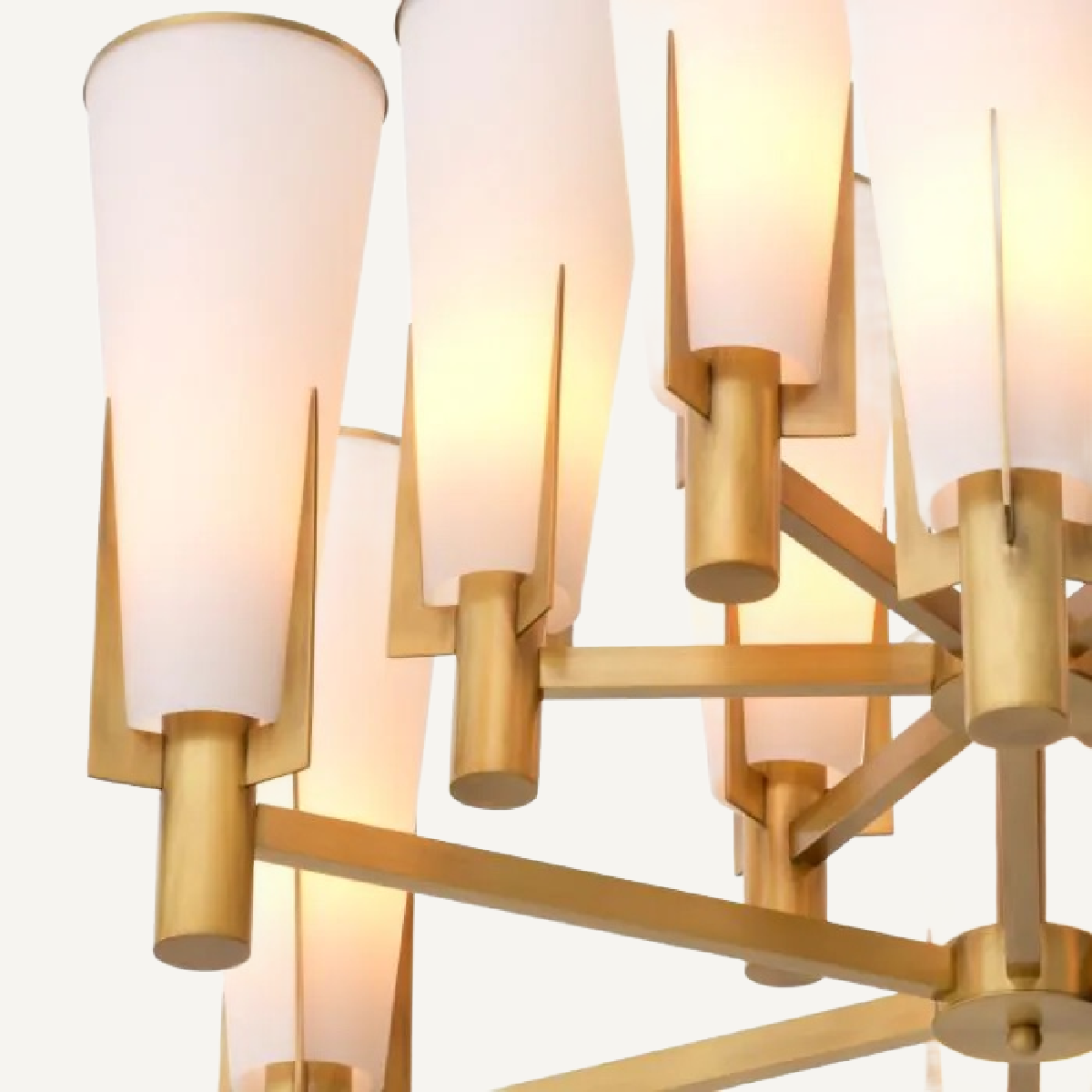 Lustre doré en verre blanc | Eichholtz Dino Double | REMO-HOME, mobilier et décoration d'intérieur