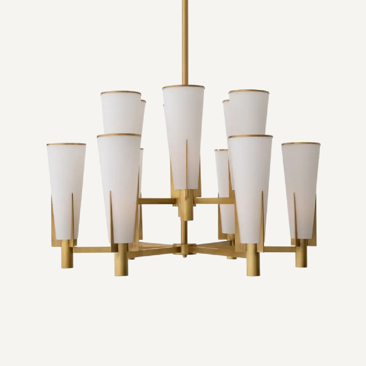 Lustre doré en verre blanc | Eichholtz Dino Double | REMO-HOME, mobilier et décoration d'intérieur