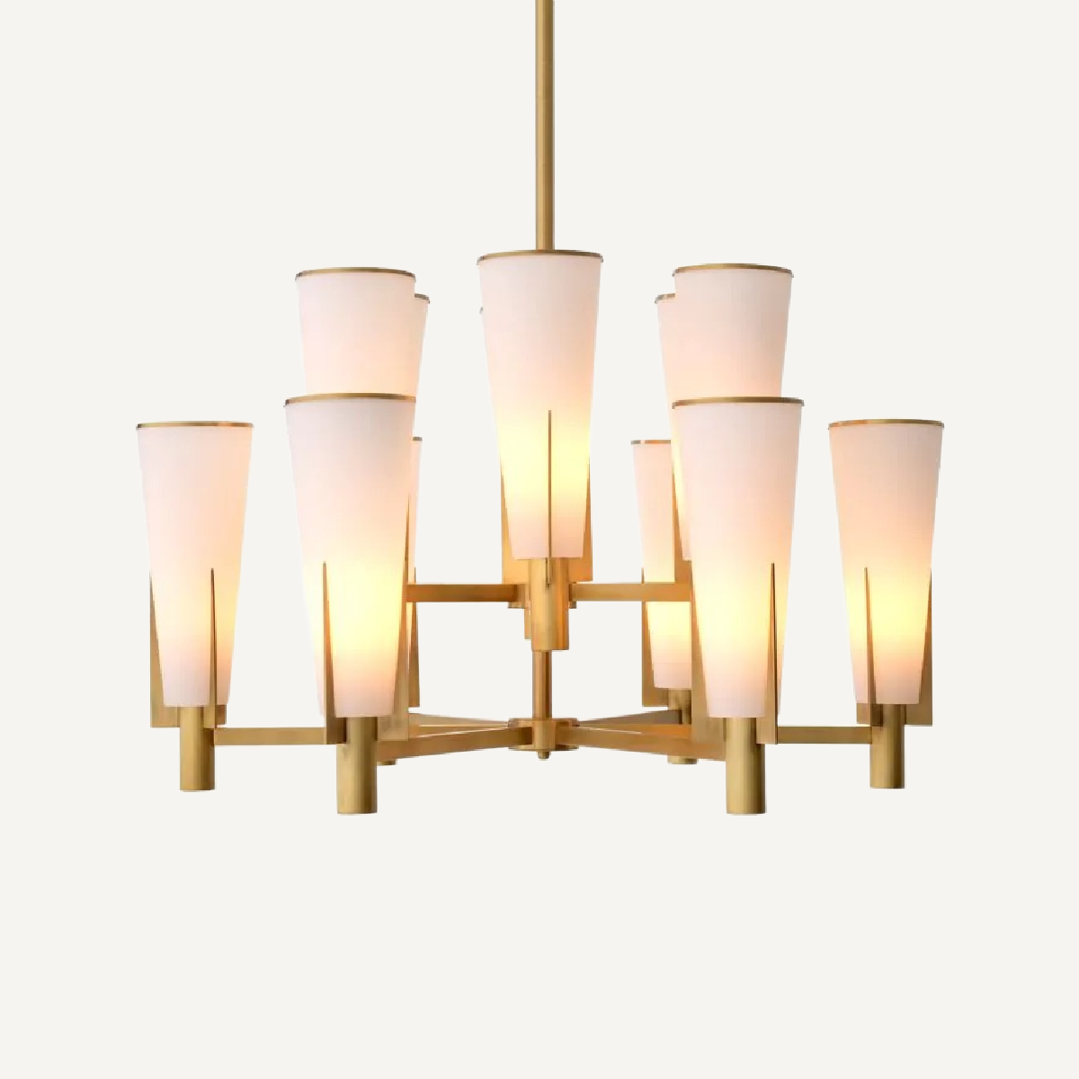 Lustre doré en verre blanc | Eichholtz Dino Double | REMO-HOME, mobilier et décoration d'intérieur