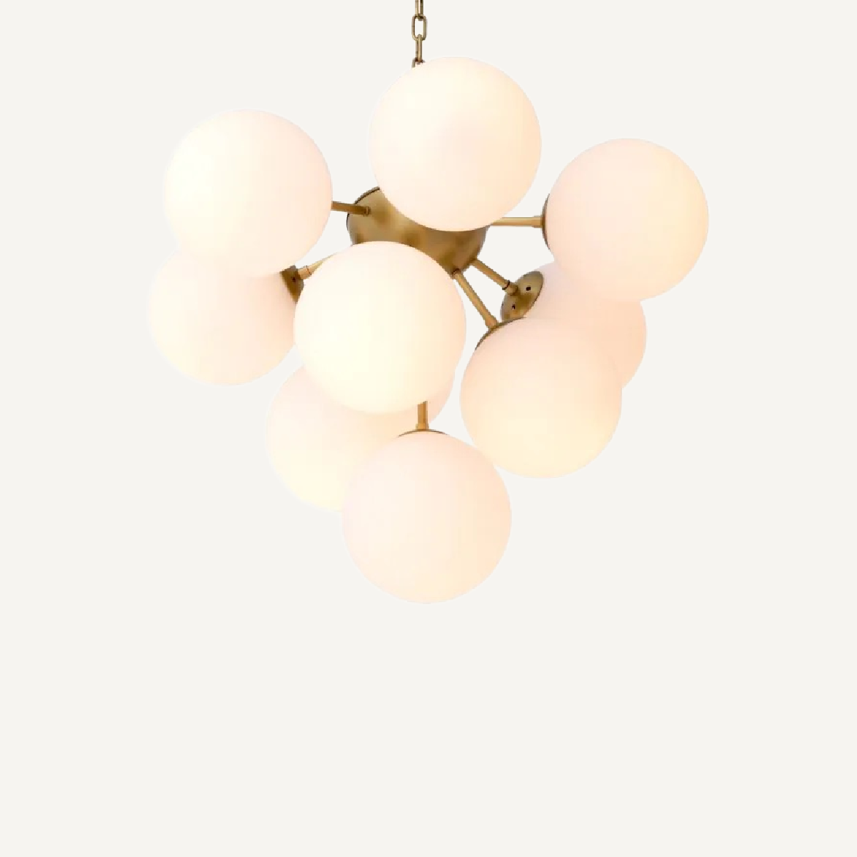 Lustre doré en verre blanc | Eichholtz Icaro | REMO-HOME, mobilier et décoration d'intérieur
