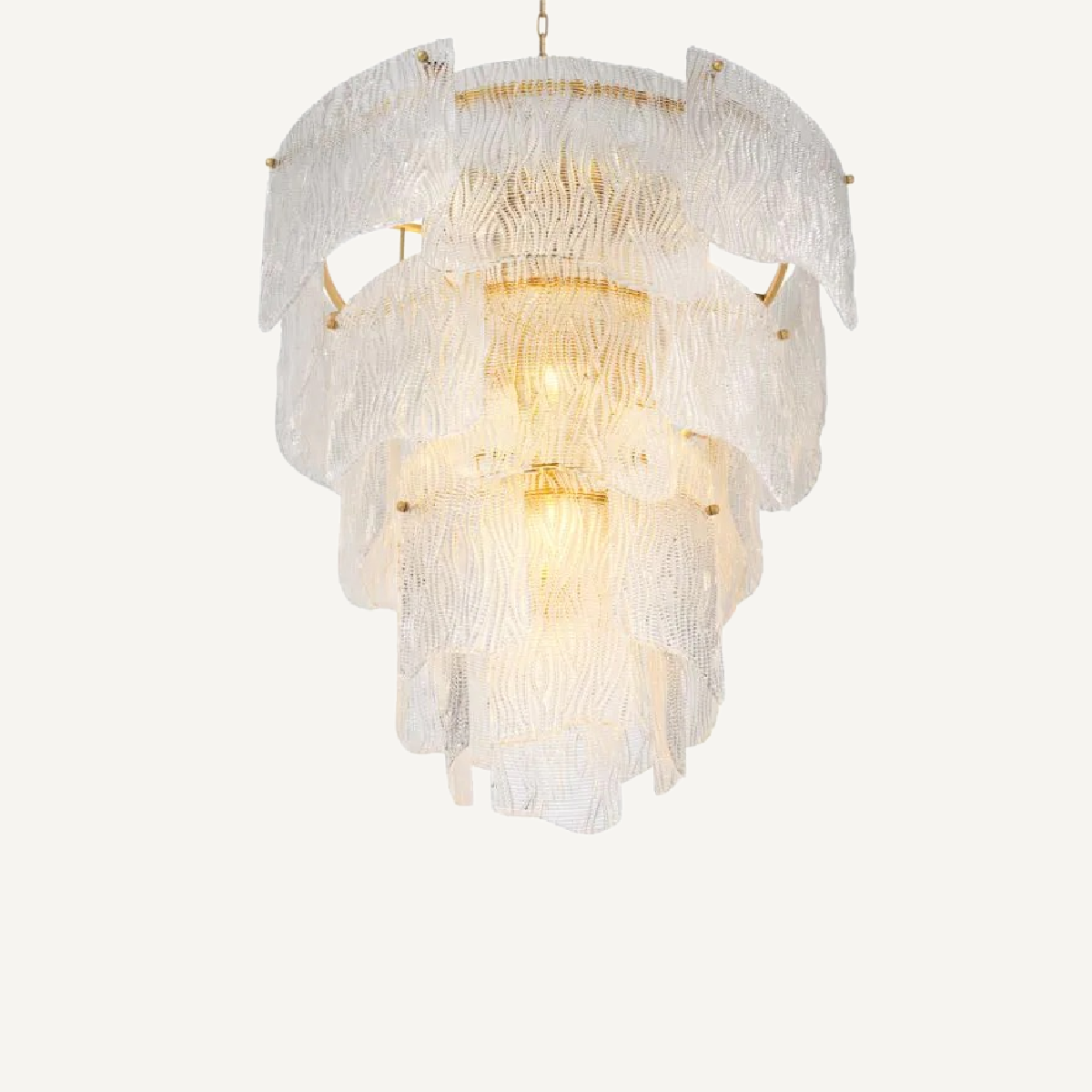 Lustre doré en verre texturé | Eichholtz Asinara L | REMO-HOME, mobilier et décoration d'intérieur