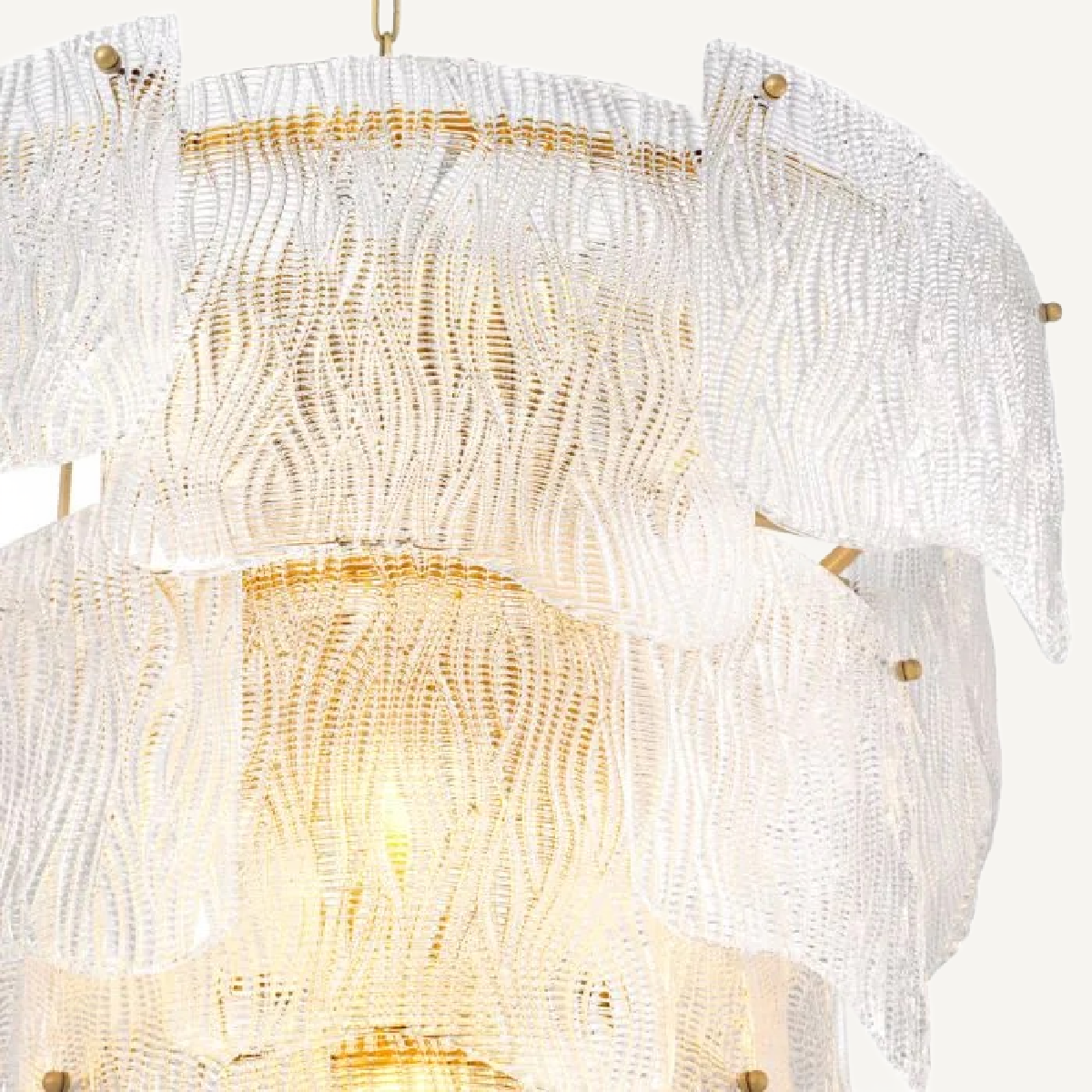 Lustre doré en verre texturé | Eichholtz Asinara L | REMO-HOME, mobilier et décoration d'intérieur