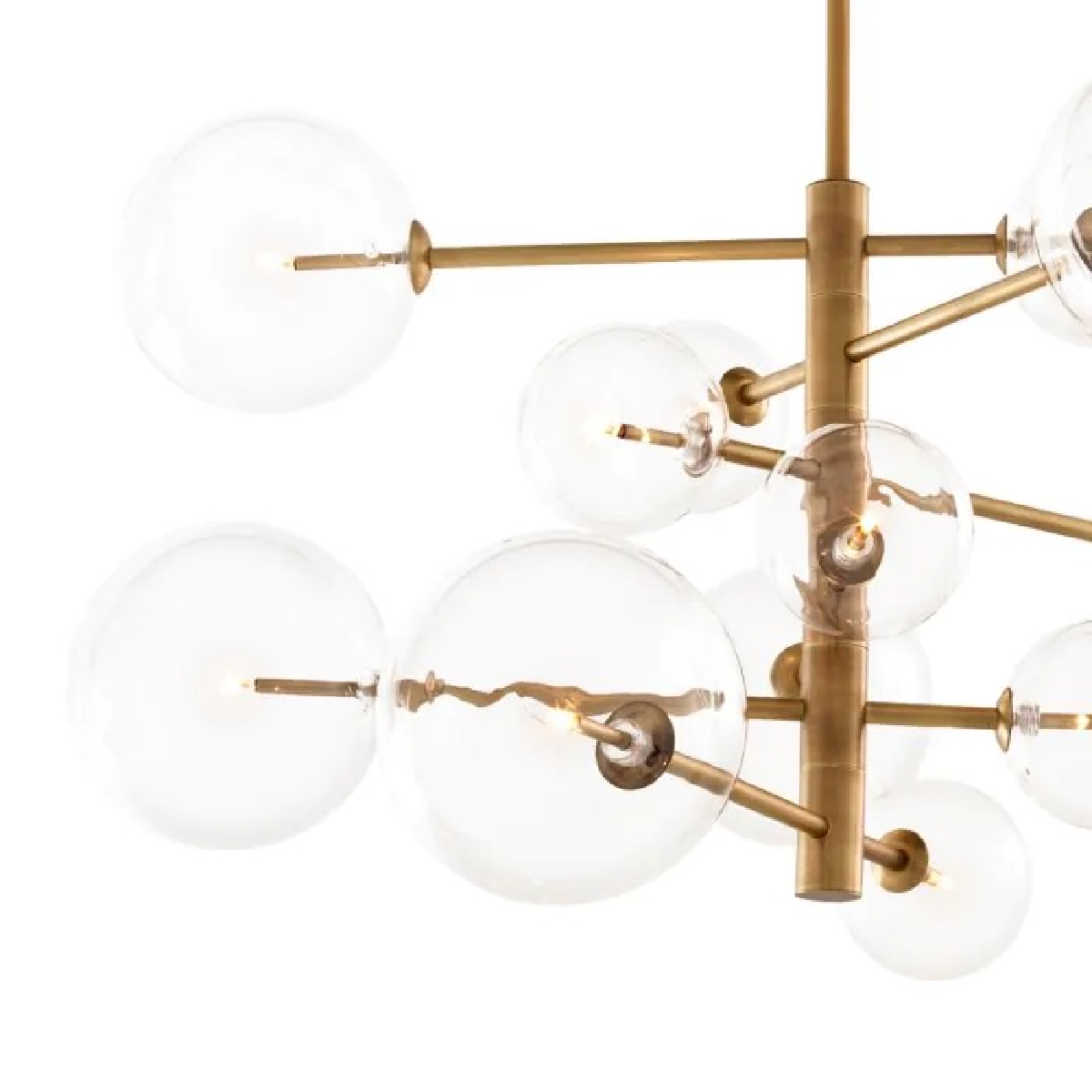 Lustre doré en verre transparent | Eichholtz Argento S | REMO-HOME, mobilier et décoration d'intérieur