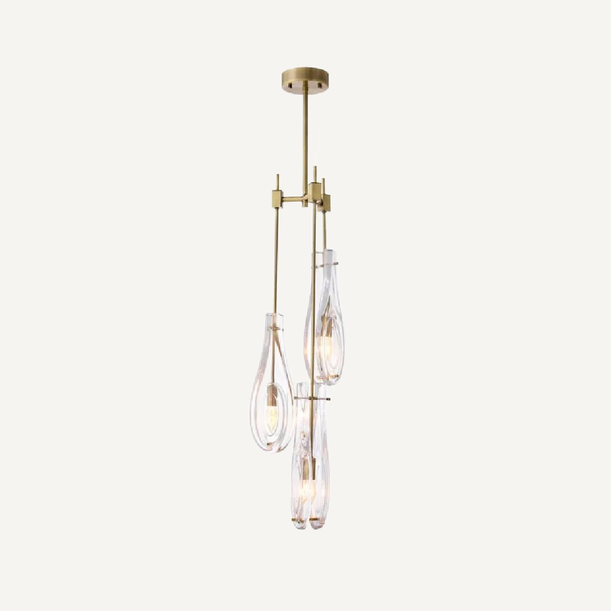 Lustre doré en verre transparent | Eichholtz Bellano S | REMO-HOME, mobilier et décoration d'intérieur