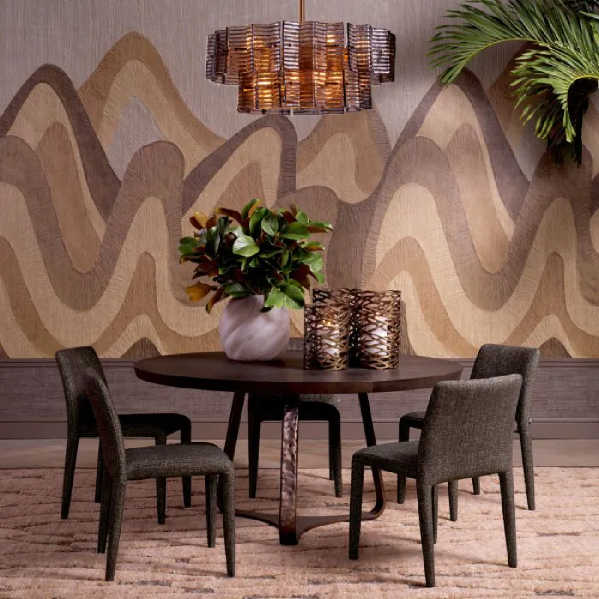Lustre dorée en verre fumé | Eichholtz Silvano | REMO-HOME, mobilier et décoration d'intérieur