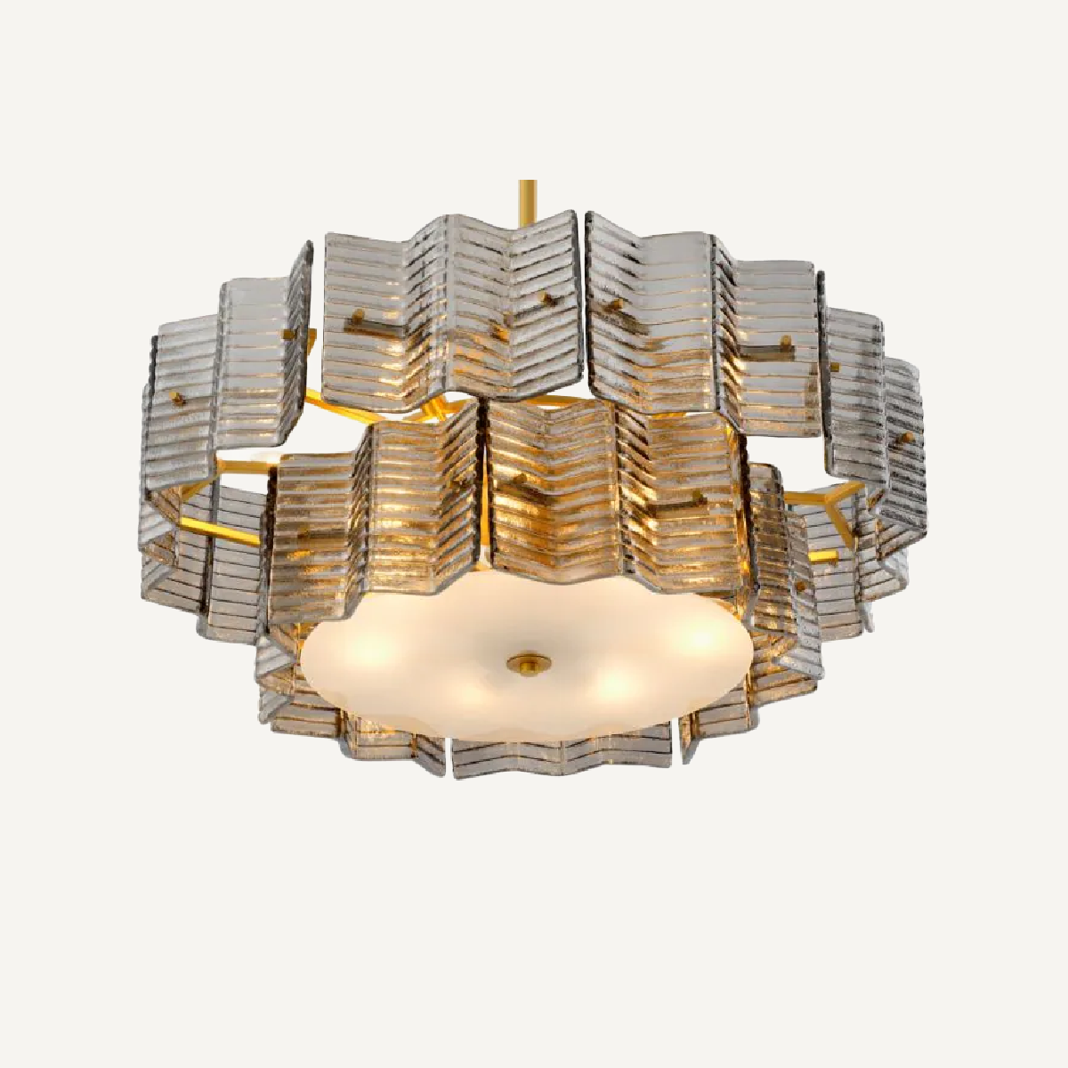Lustre dorée en verre fumé | Eichholtz Silvano | REMO-HOME, mobilier et décoration d'intérieur