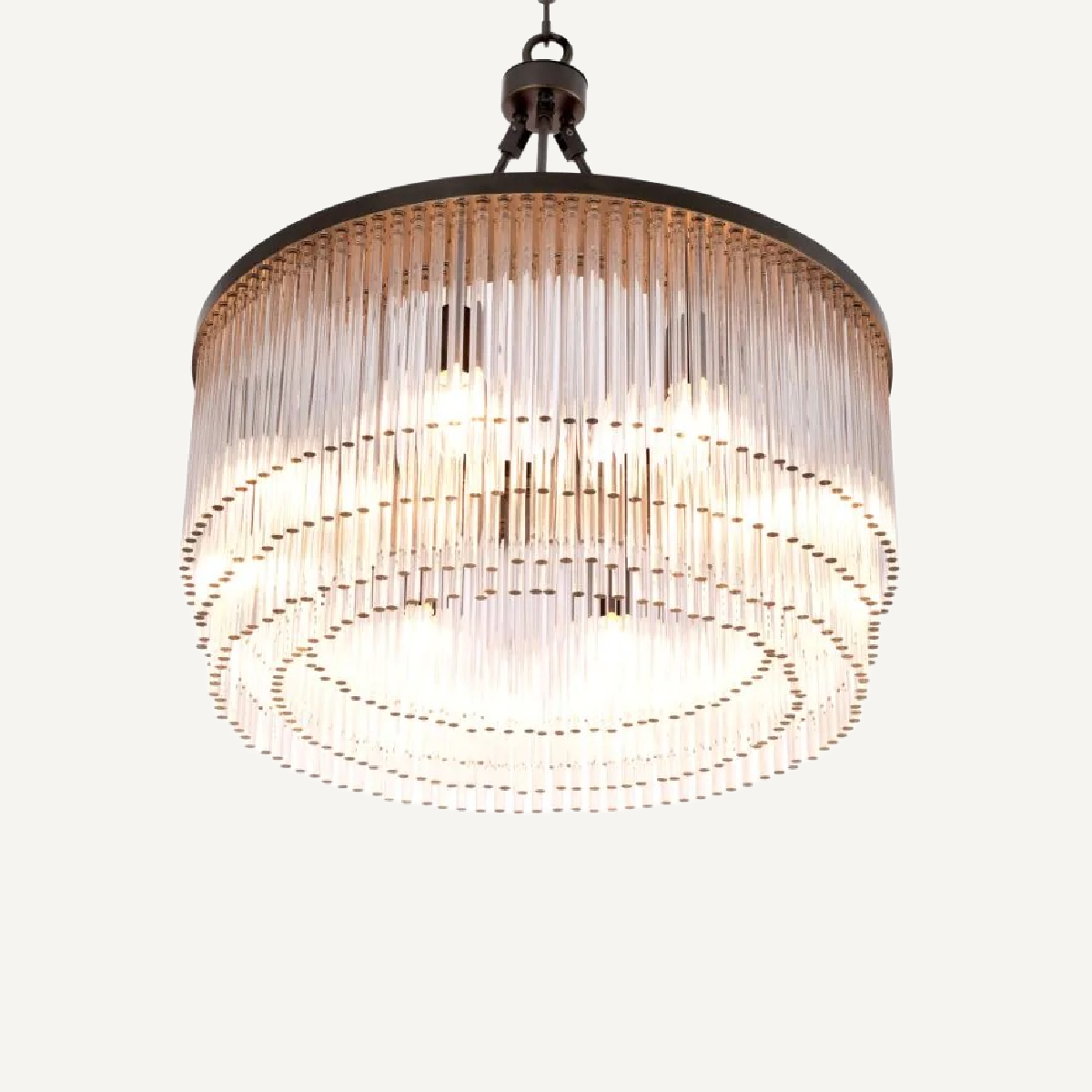 Lustre en bronze et en verre transparent | Eichholtz Hector S | REMO-HOME, mobilier et décoration d'intérieur