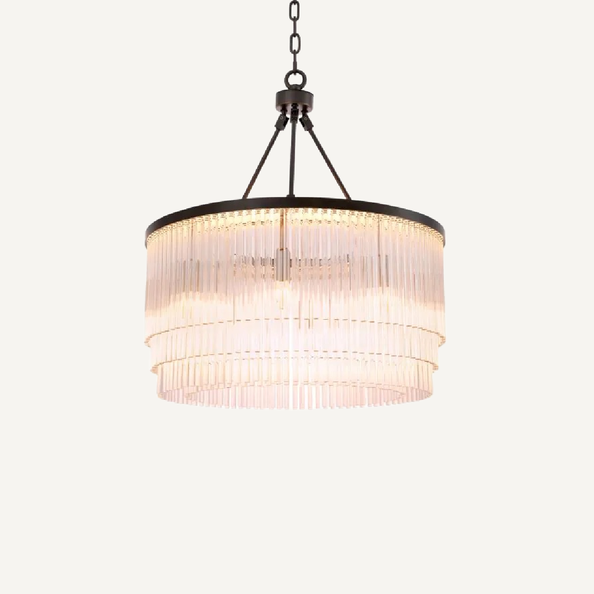 Lustre en bronze et en verre transparent | Eichholtz Hector S | REMO-HOME, mobilier et décoration d'intérieur