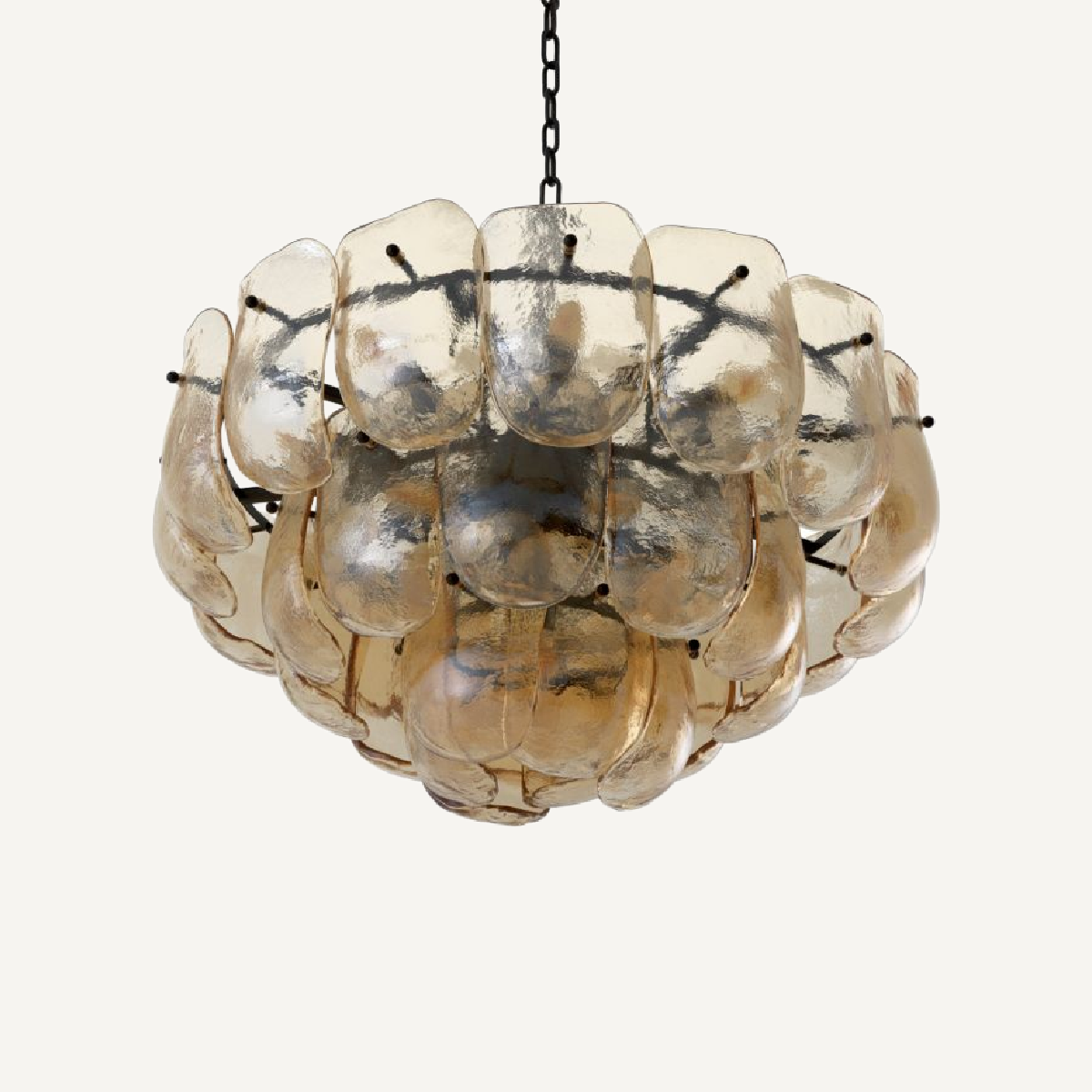Lustre en bronze et verre champagne | Eichholtz Gustave | REMO-HOME, mobilier et décoration d'intérieur