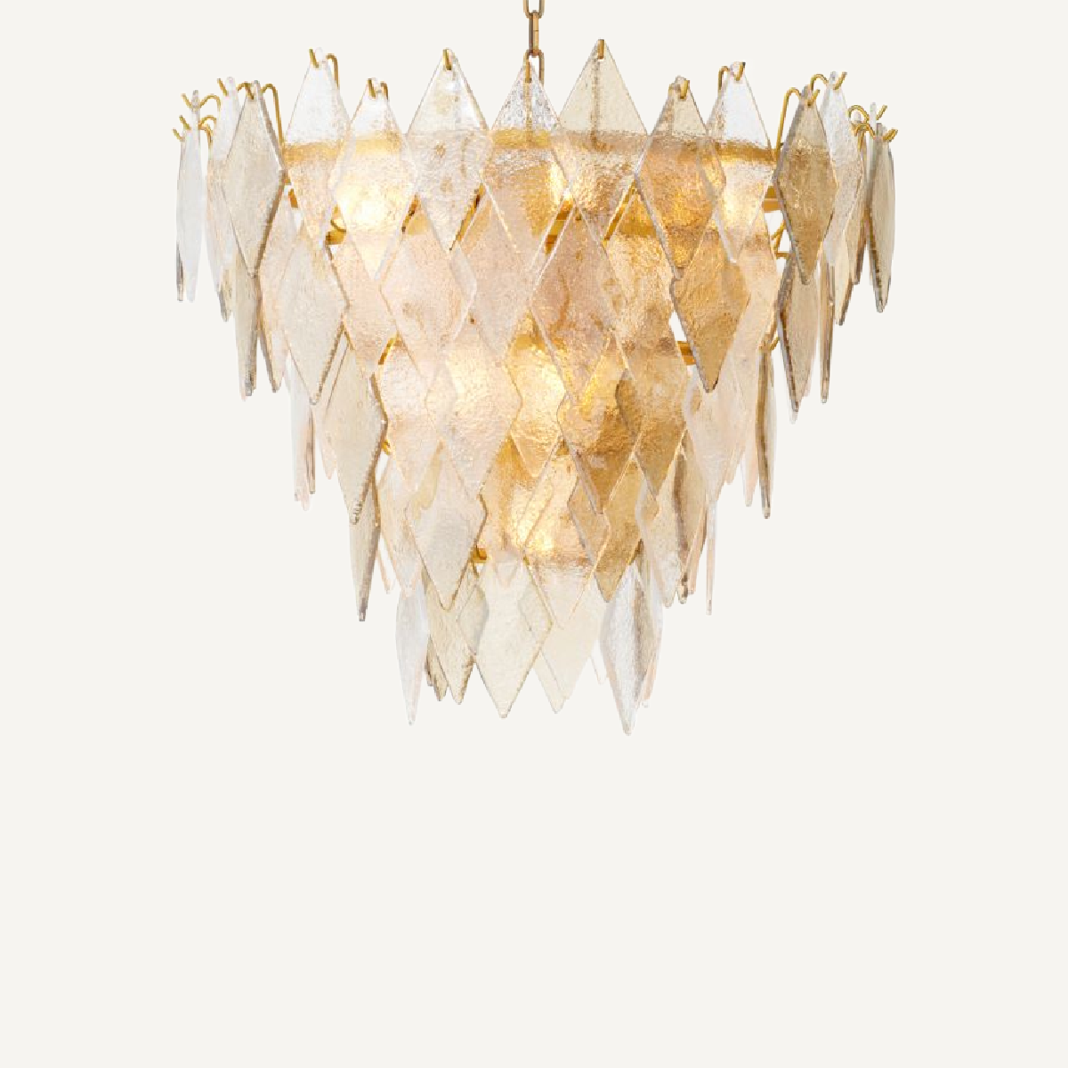 Lustre en laiton et verre soufflé | Eichholtz Rhombus S | REMO-HOME, mobilier et décoration d'intérieur