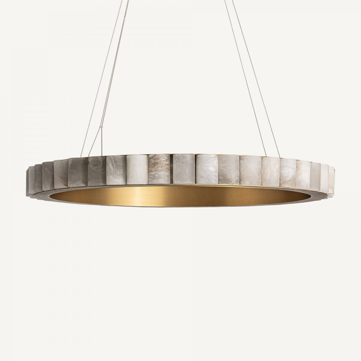 Lustre en marbre blanc et laiton | Vical Stelle | REMO-HOME, mobilier et décoration d'intérieur