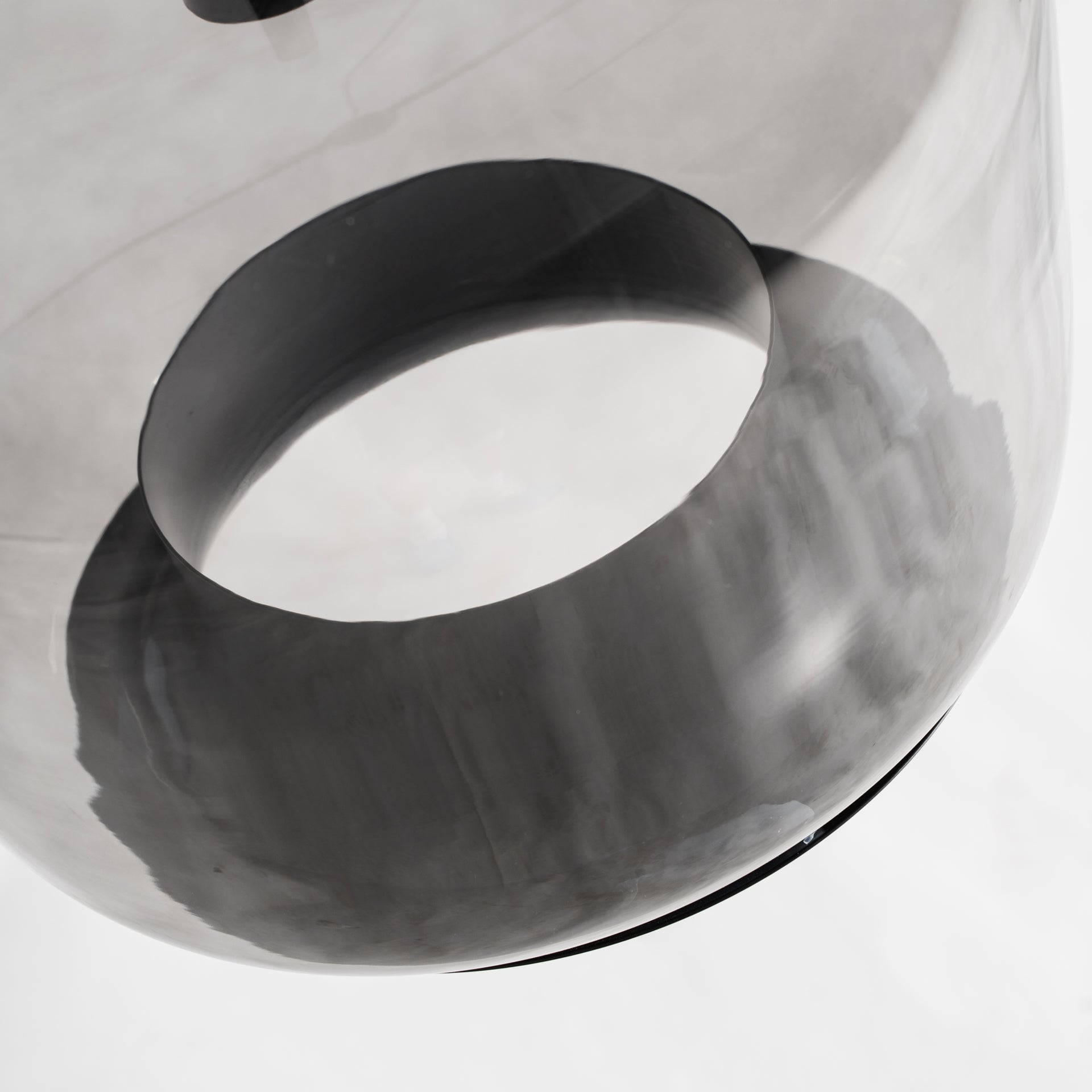 Lustre géométrique verre gris translucide et noir 35 cm | VICAL Helen | REMO-HOME, mobilier design et décoration d'intérieur