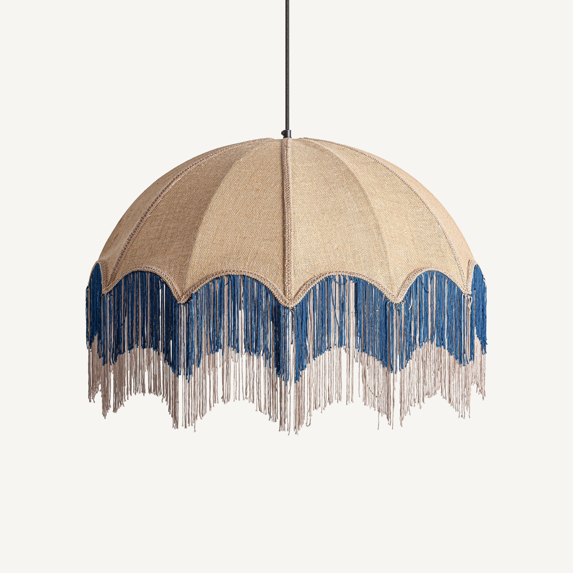 Lustre jute beige acrylique bleu | VICAL Lashem | REMO-HOME, mobilier design et décoration d'intérieur