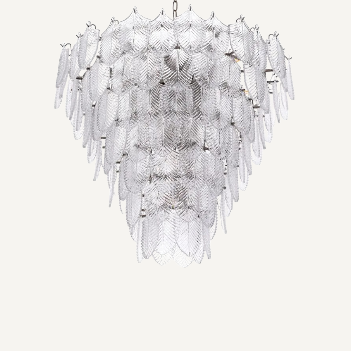 Lustre nickelé en verre transparent | Eichholtz Verbier L | REMO-HOME, mobilier et décoration d'intérieur
