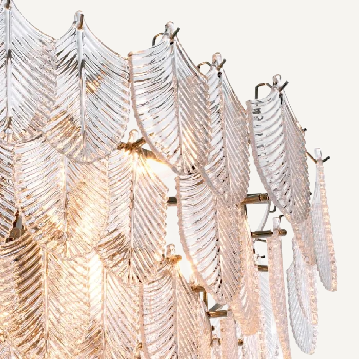 Lustre nickelé en verre transparent | Eichholtz Verbier L | REMO-HOME, mobilier et décoration d'intérieur