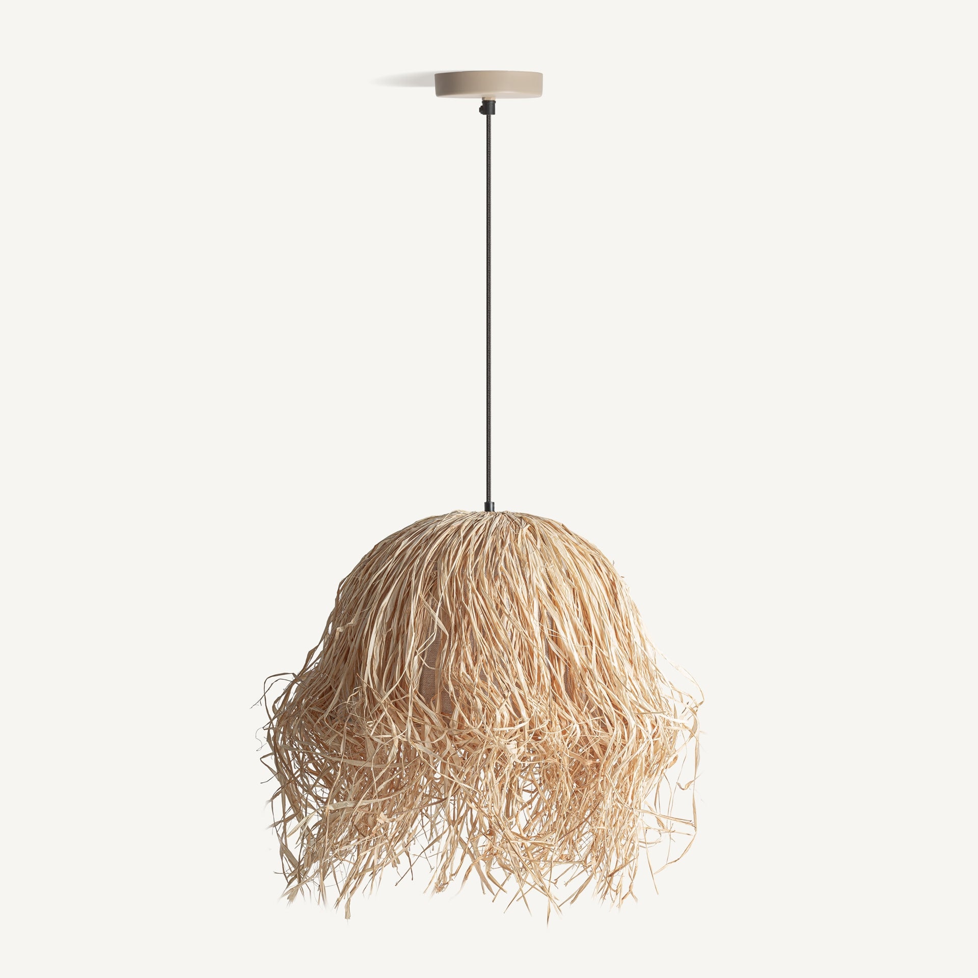 Lustre papier tressé brun clair boho | VICAL Kall | REMO-HOME, mobilier design et décoration d'intérieur