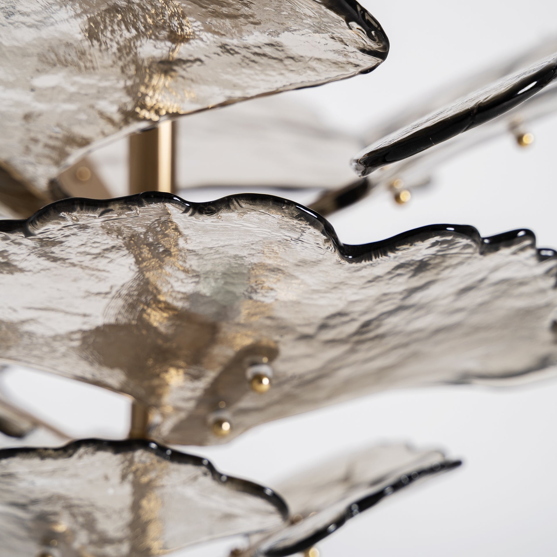 Lustre vintage verre gris et fer cuivré | VICAL Mezzola | REMO-HOME, mobilier design et décoration d'intérieur