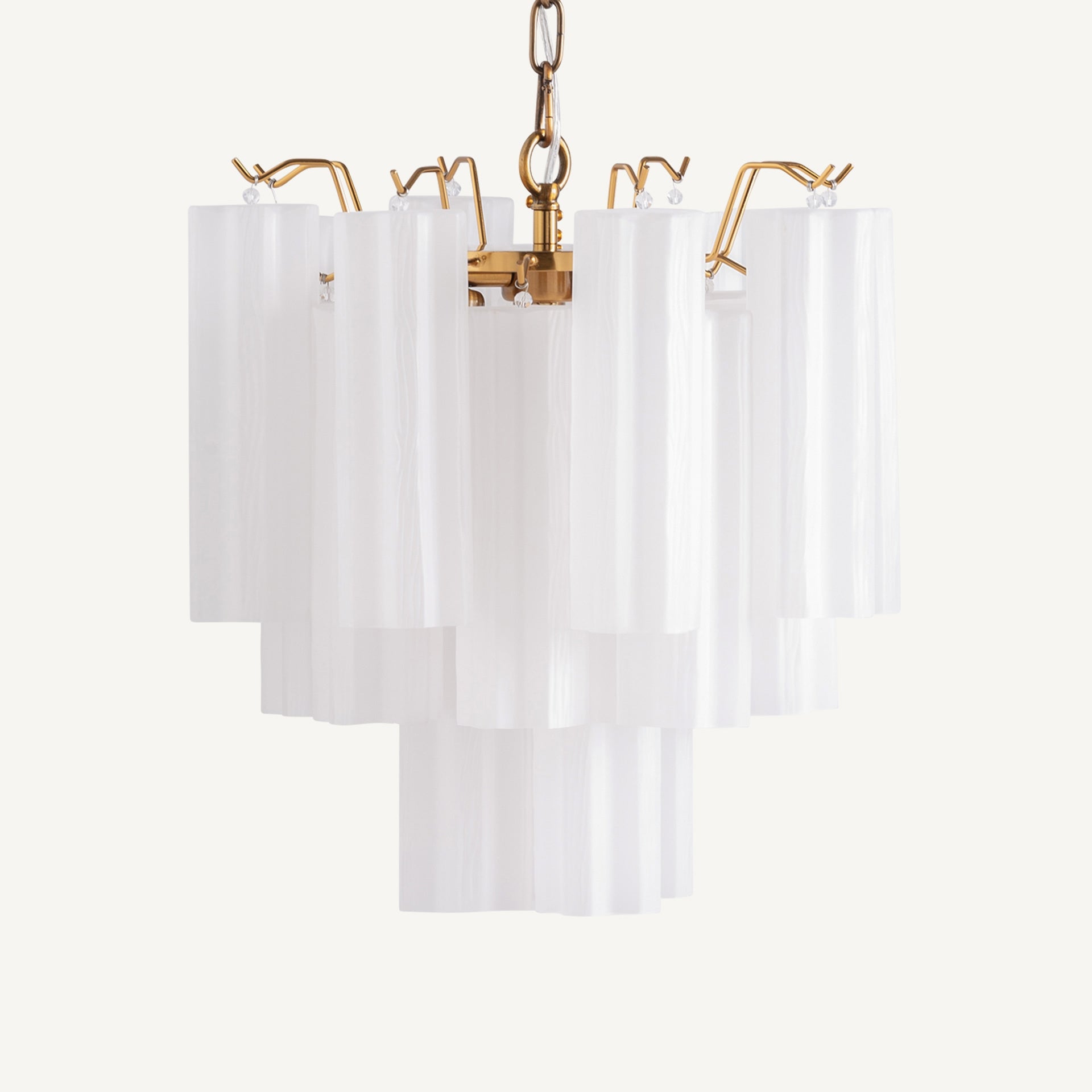 Lustre volumétrique cristal blanc et bronze 56cm | VICAL Palesha | REMO-HOME, mobilier design et décoration d'intérieur