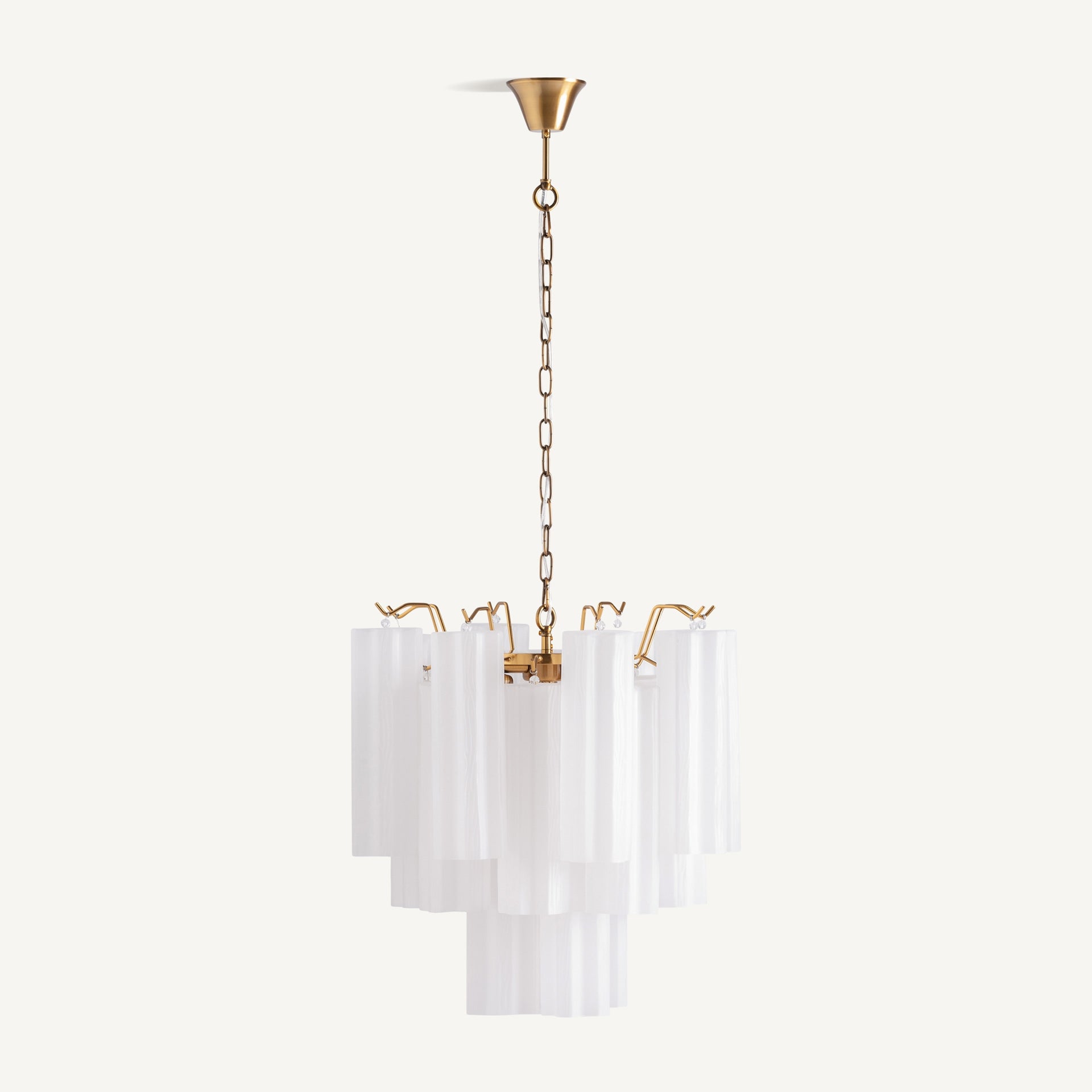 Lustre volumétrique cristal blanc et bronze 56cm | VICAL Palesha | REMO-HOME, mobilier design et décoration d'intérieur