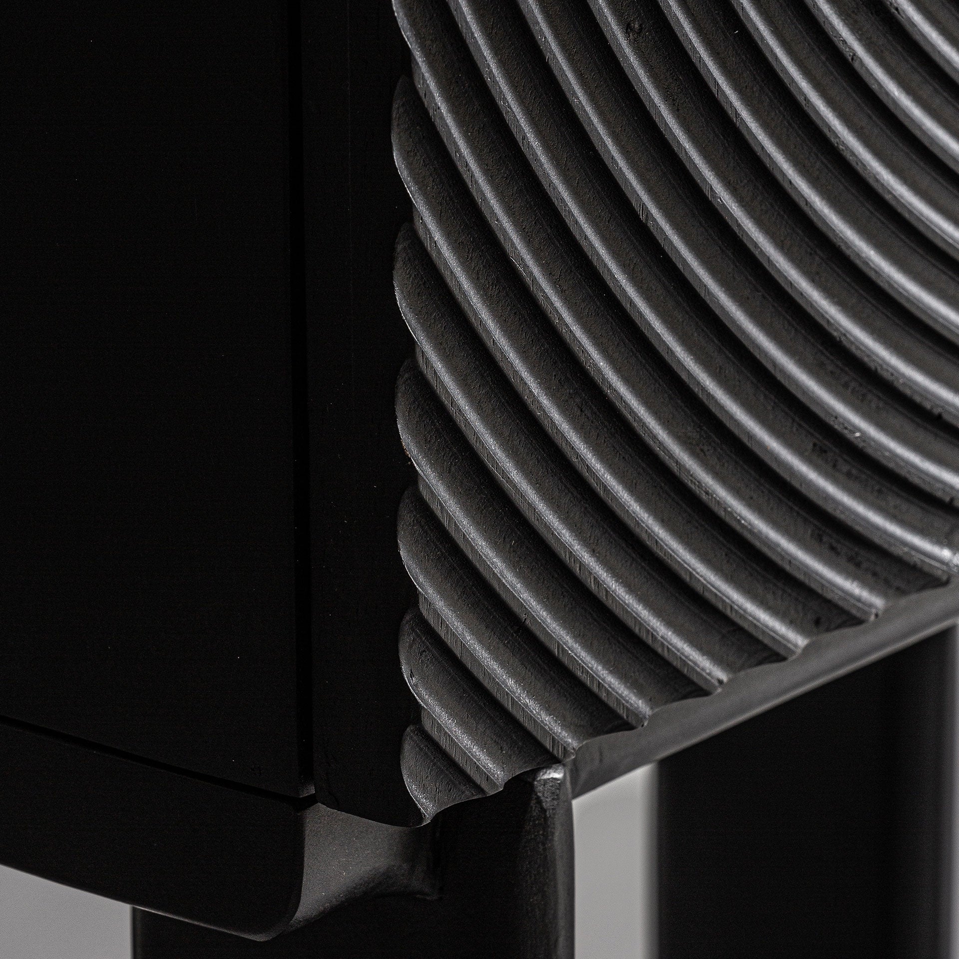 Meuble bar Art Deco en bois de manguier noir | VICAL Dobeln | REMO-HOME