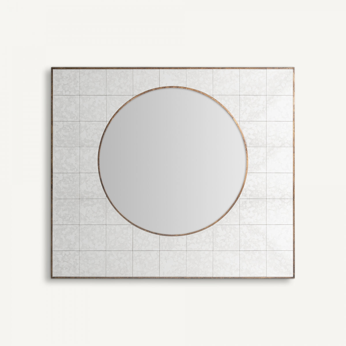 Miroir Art déco doré et blanc cassé | Vical Ublot | REMO-HOME, mobilier et décoration d'intérieur