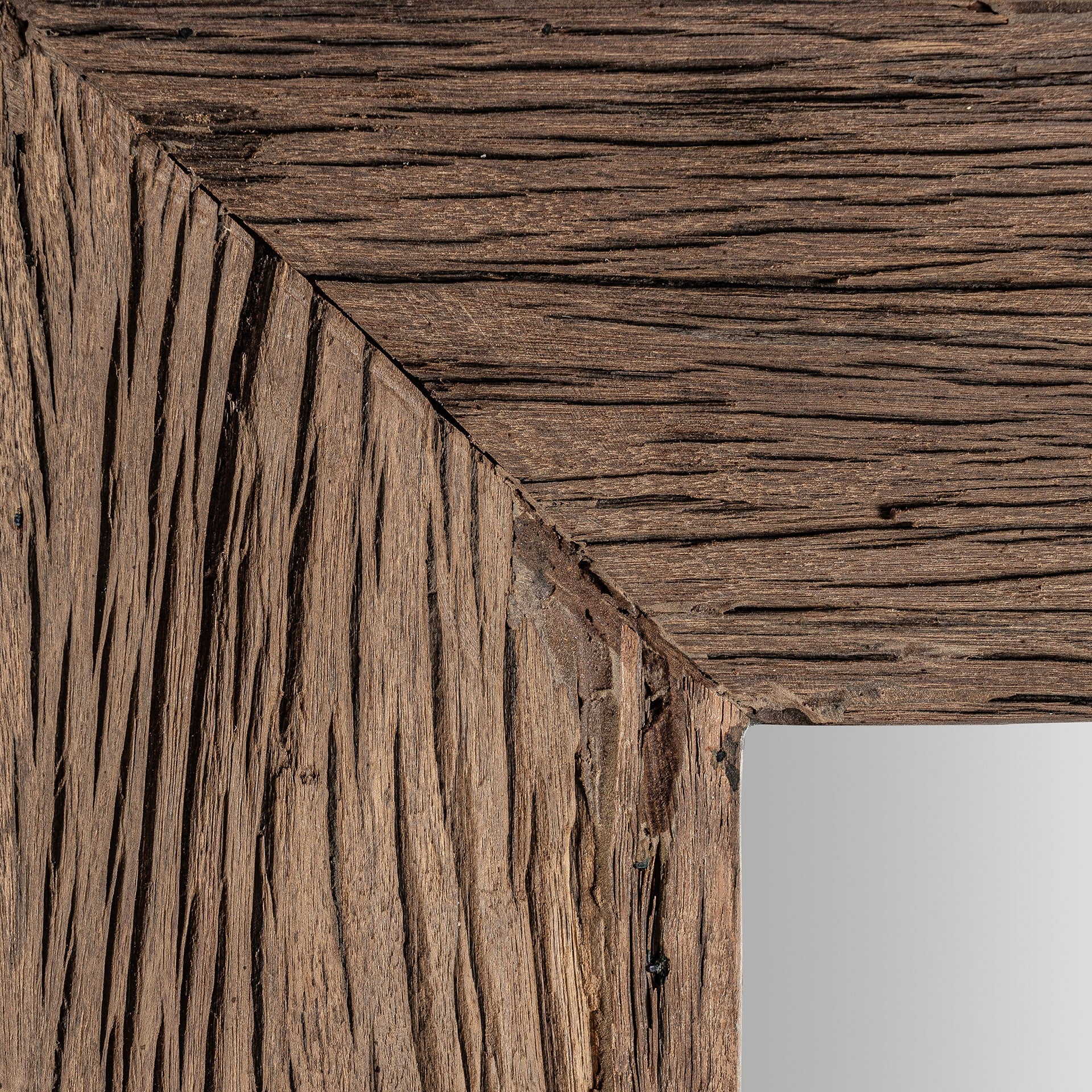 Miroir carré déco bois recyclé vieilli | VICAL Samsun | REMO-HOME, mobilier design et décoration d'intérieur