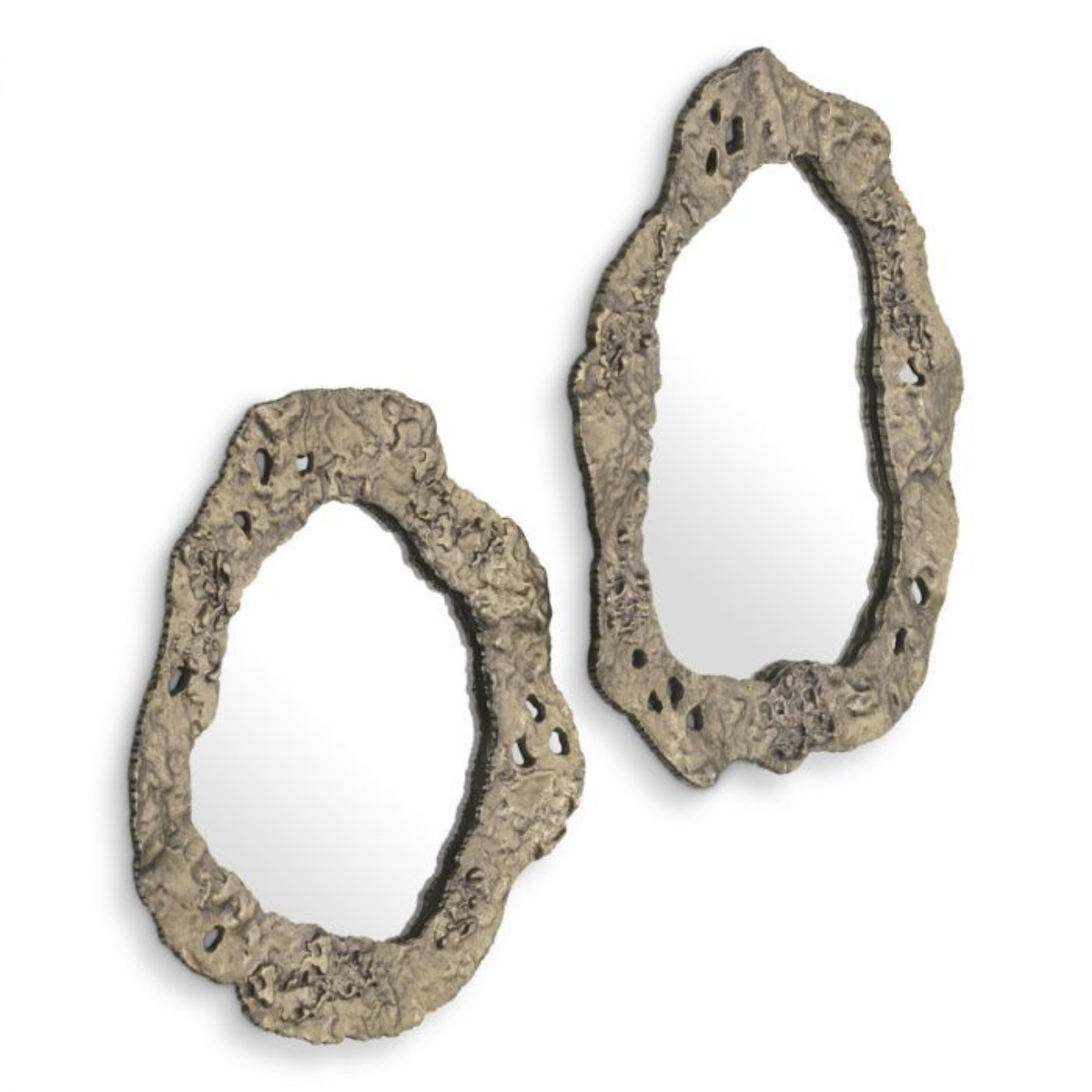 Miroir en laiton vieilli (lot de 2) | Eichholtz Foggia | REMO-HOME, mobilier et décoration d'intérieur