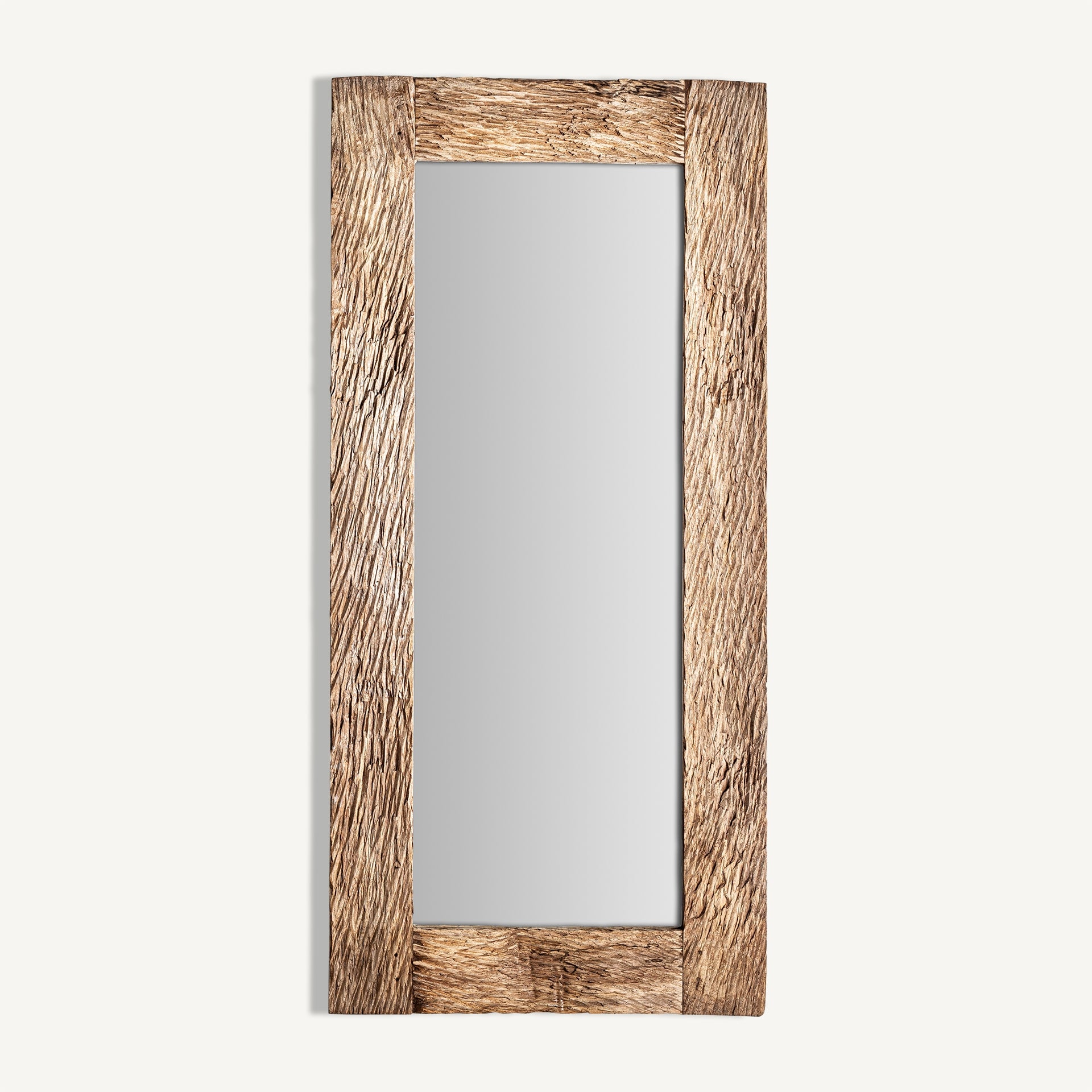 Miroir rectangulaire bois durian sculpté marron | VICAL Crest | REMO-HOME, mobilier design et décoration d'intérieur