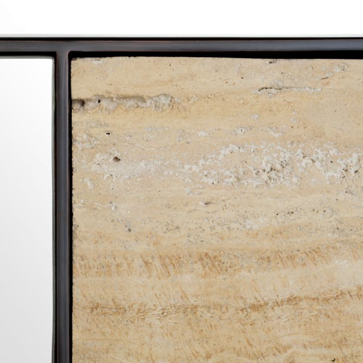 Miroir rectangulaire en bronze et travertin | Eichholtz Cosimo | REMO-HOME, mobilier et décoration d'intérieur