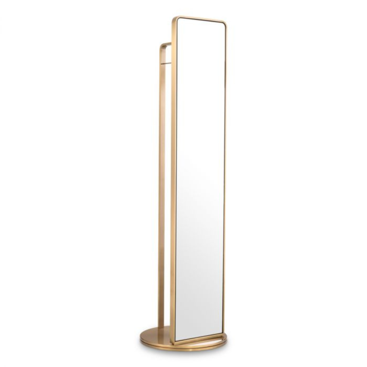 Miroir sur pied en laiton brossé avec portemanteau | Eichholtz Novo | REMO-HOME, mobilier et décoration d'intérieur
