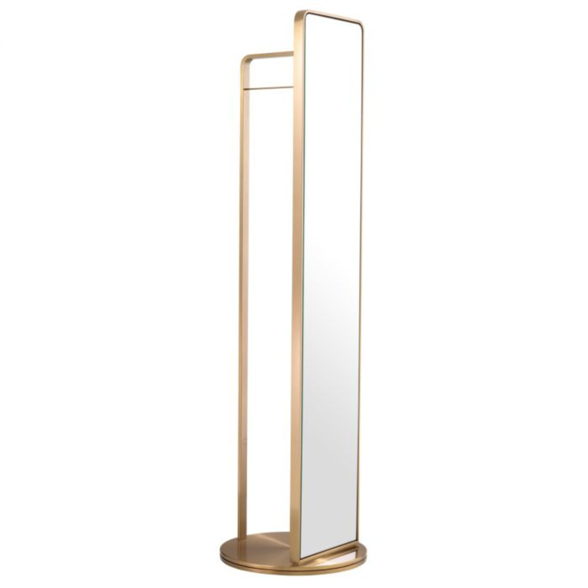 Miroir sur pied en laiton brossé avec portemanteau | Eichholtz Novo | REMO-HOME, mobilier et décoration d'intérieur
