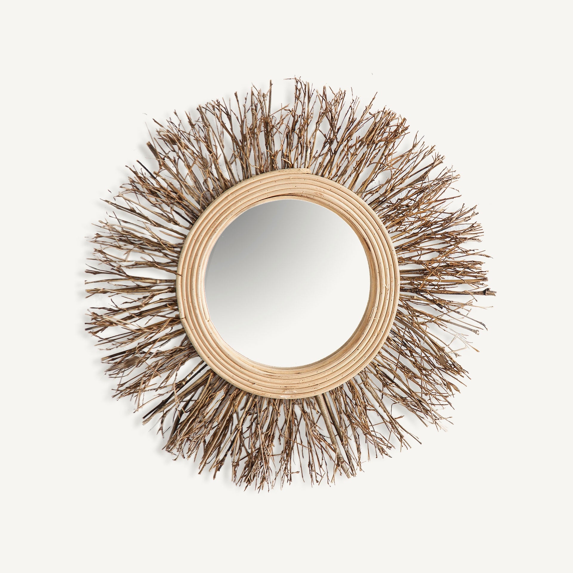 Miroir tressé bambou marron | VICAL Kail | REMO-HOME, mobilier design et décoration d'intérieur