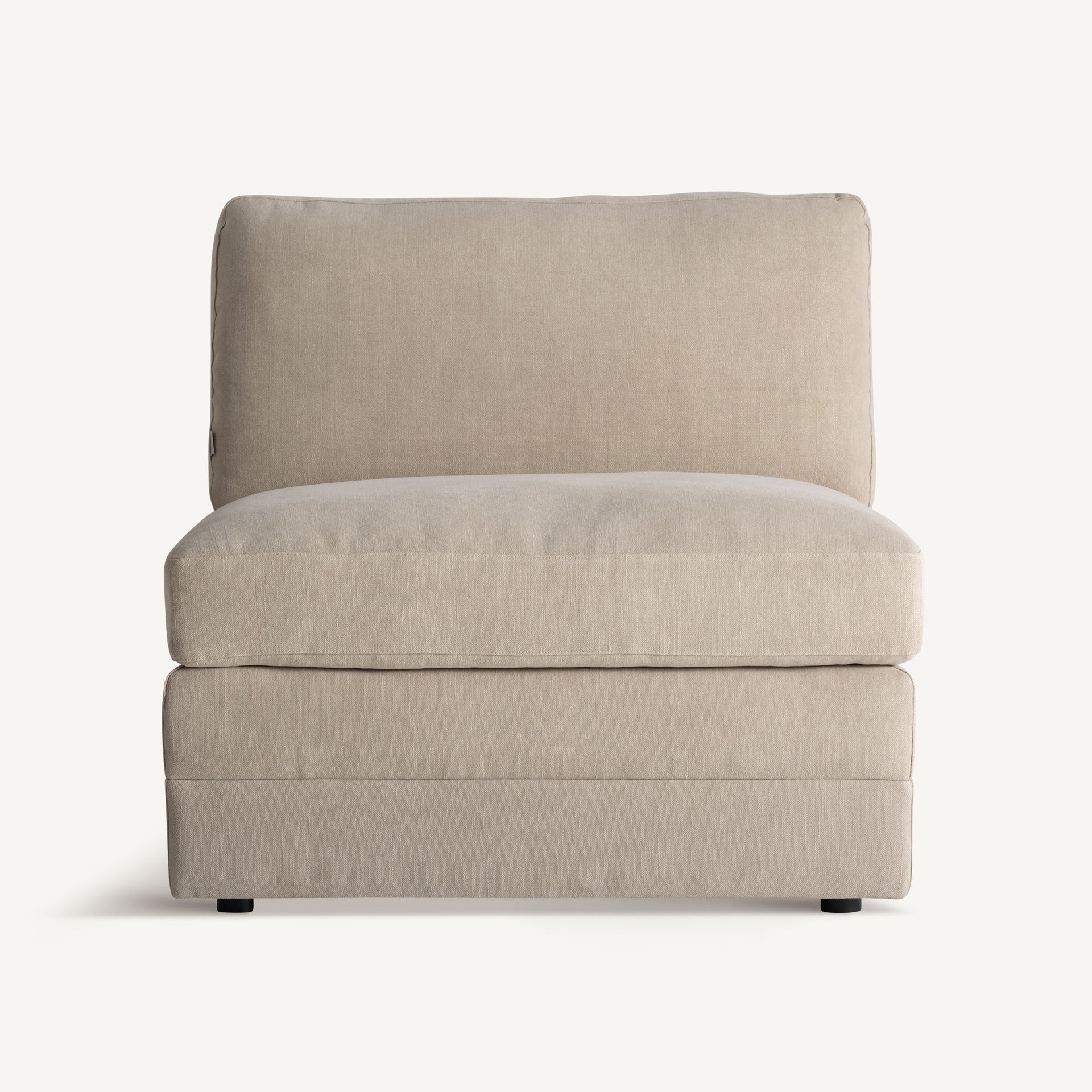 Module canapé central en polyester taupe | VICAL Otley | REMO-HOME, mobilier design et décoration d'intérieur