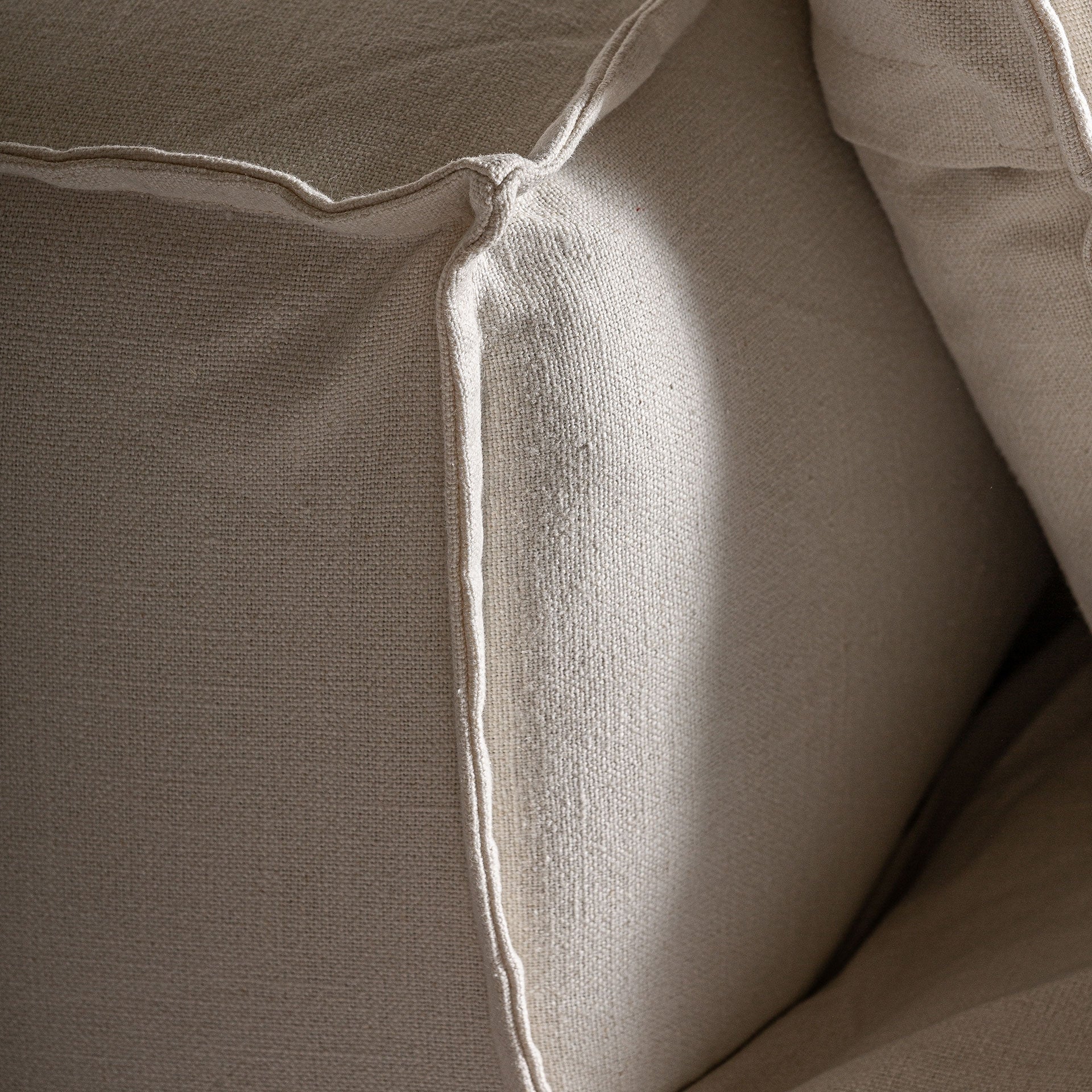 Module canapé central lin coton blanc déhoussable | VICAL Virolle | REMO-HOME, mobilier design et décoration d'intérieur