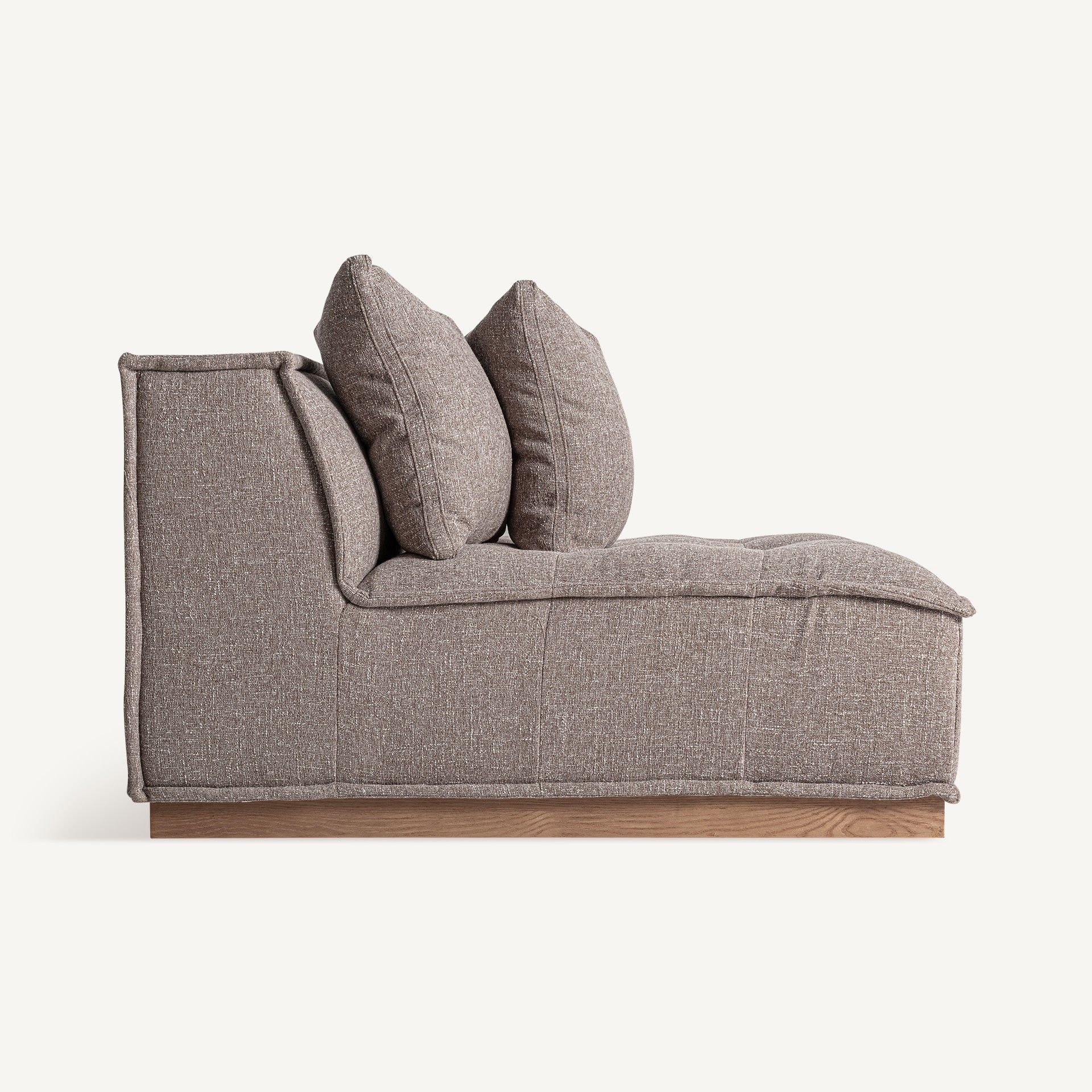 Module canapé central tissu brun moucheté | VICAL Aspach | REMO-HOME, mobilier design et décoration d'intérieur