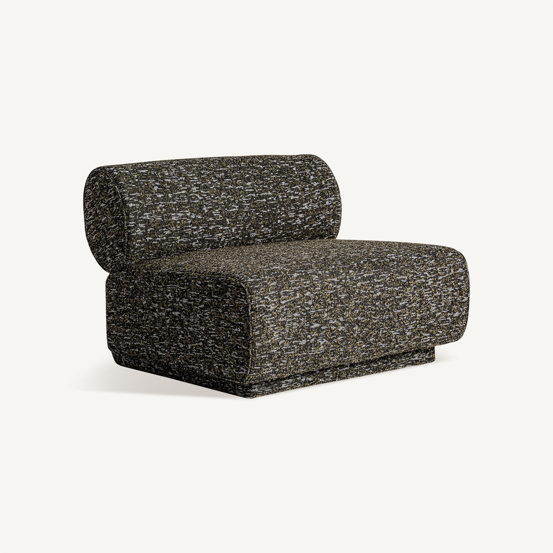 Module canapé central tissu chiné vert | VICAL Kozly | REMO-HOME, mobilier design et décoration d'intérieur