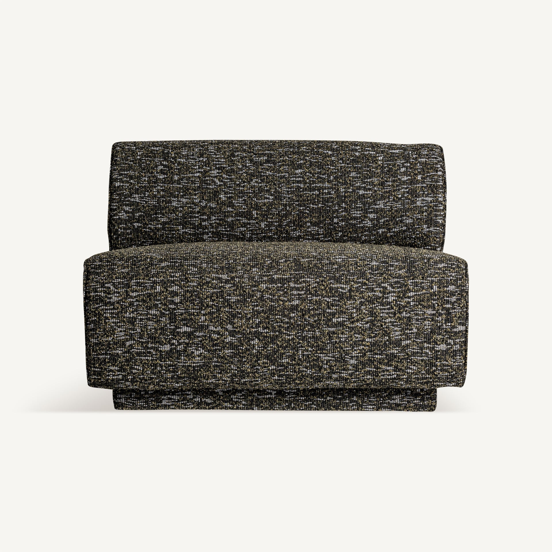 Module canapé central tissu chiné vert | VICAL Kozly | REMO-HOME, mobilier design et décoration d'intérieur